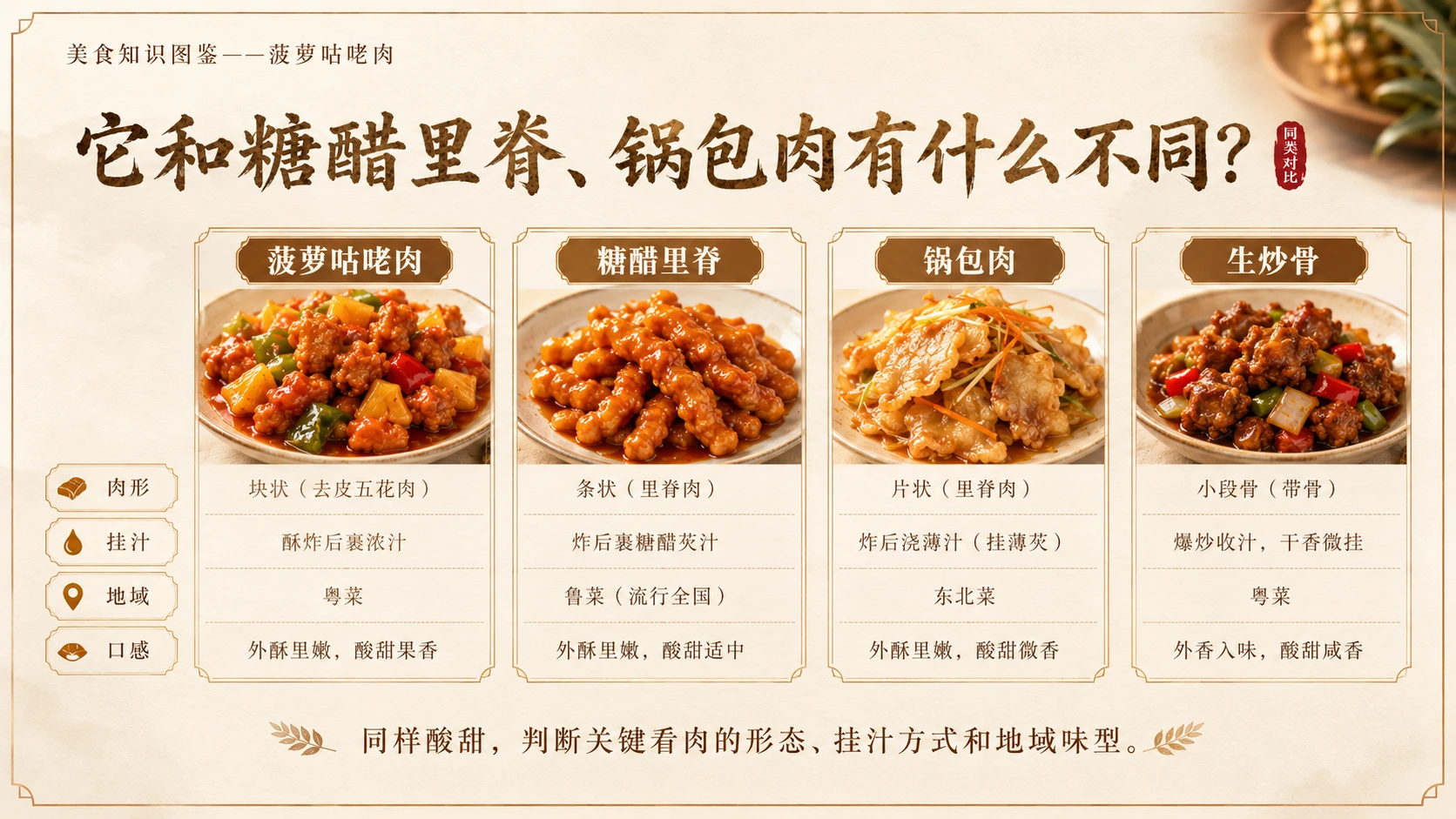 万物知识图鉴系列作品PPT——菠萝咕咾肉 - 预览图8