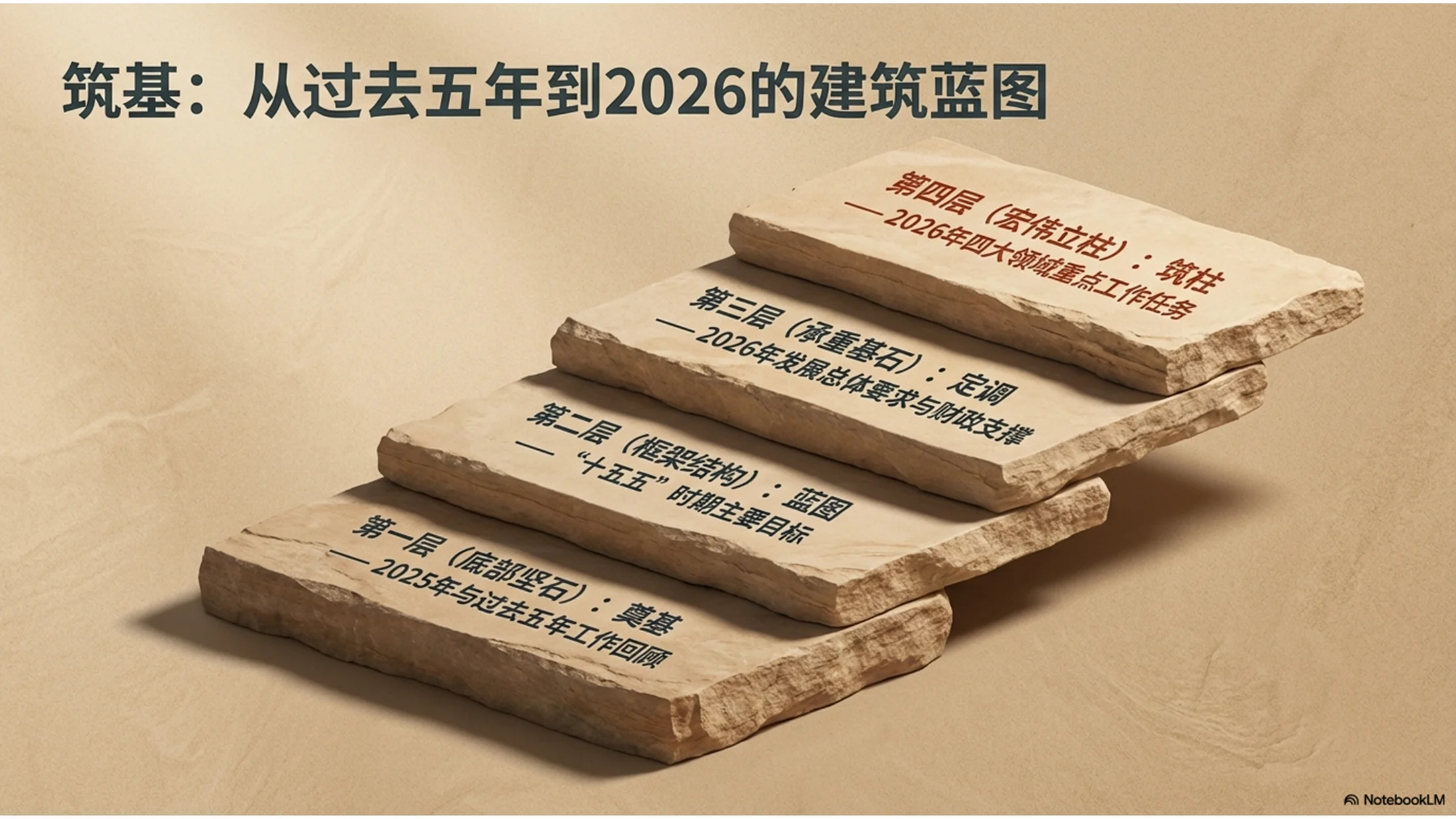 砂岩纹理风格政府工作报告PPT - 预览图1