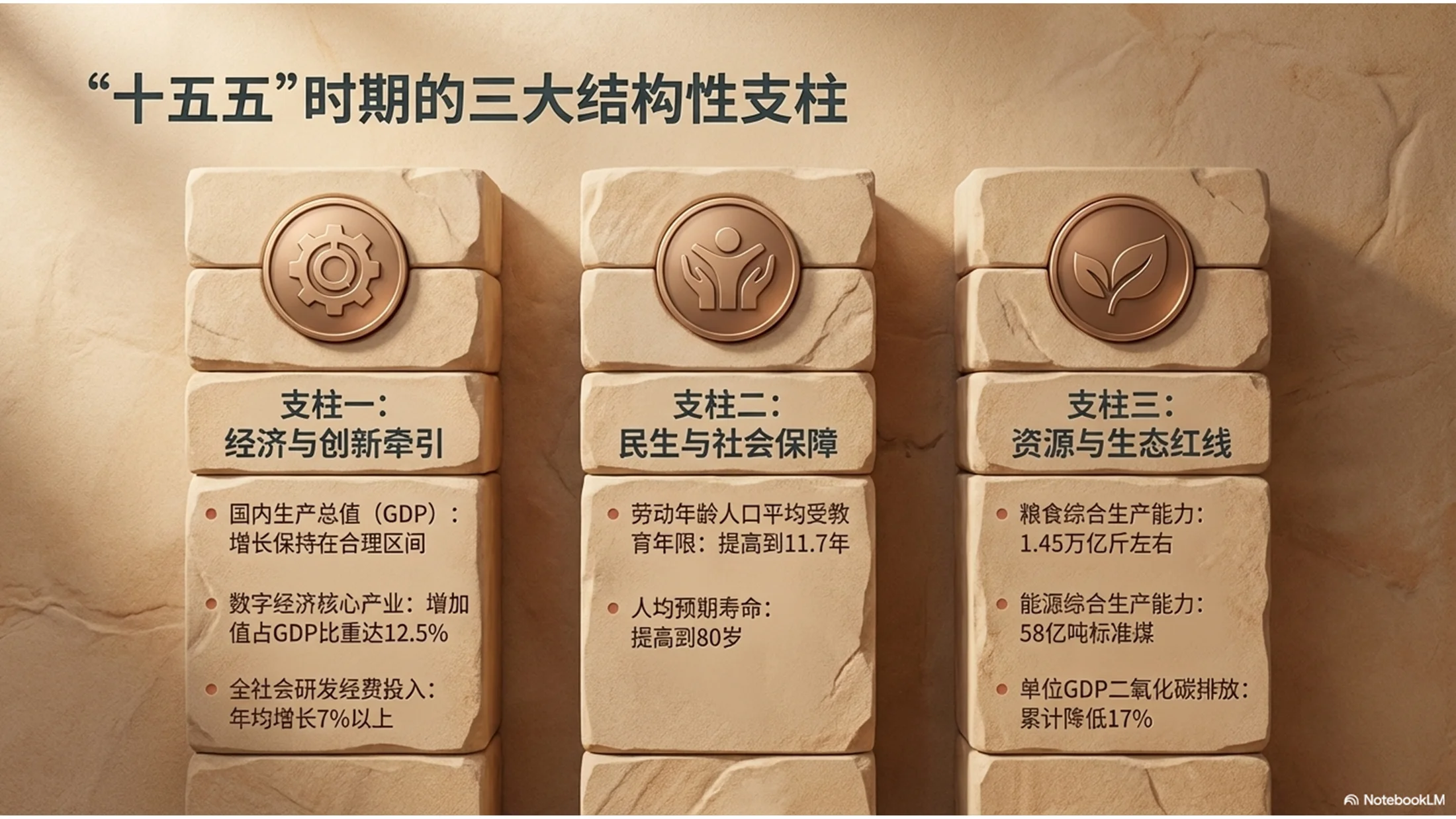 砂岩纹理风格政府工作报告PPT - 预览图4