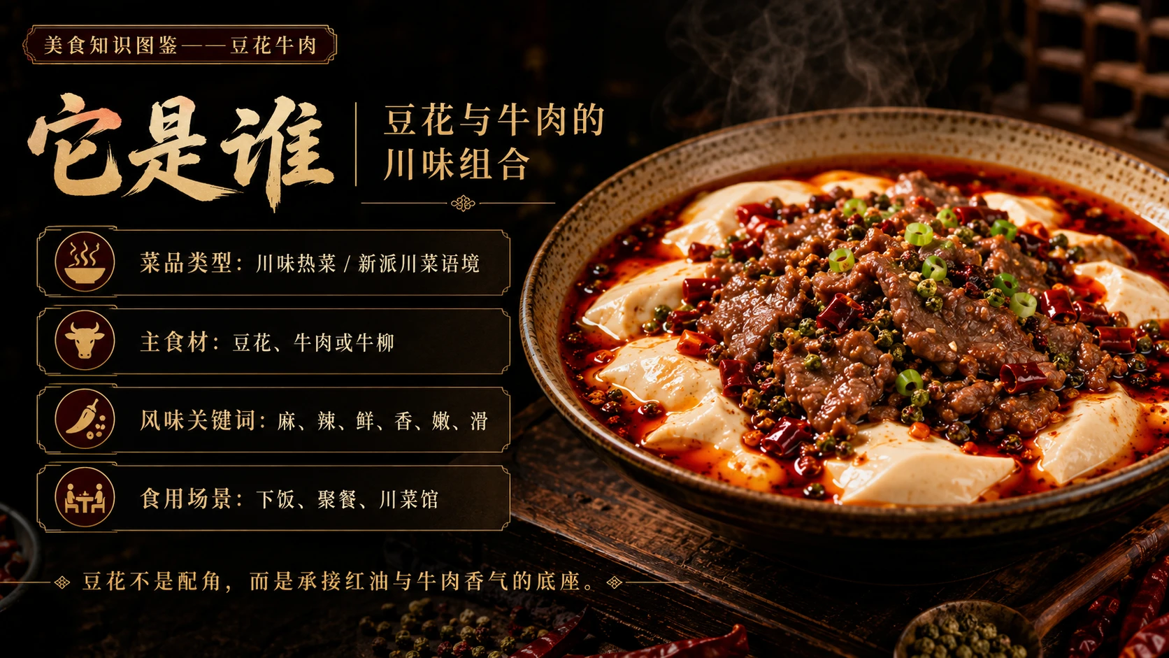 万物知识图鉴系列作品PPT——豆花牛肉 - 预览图2