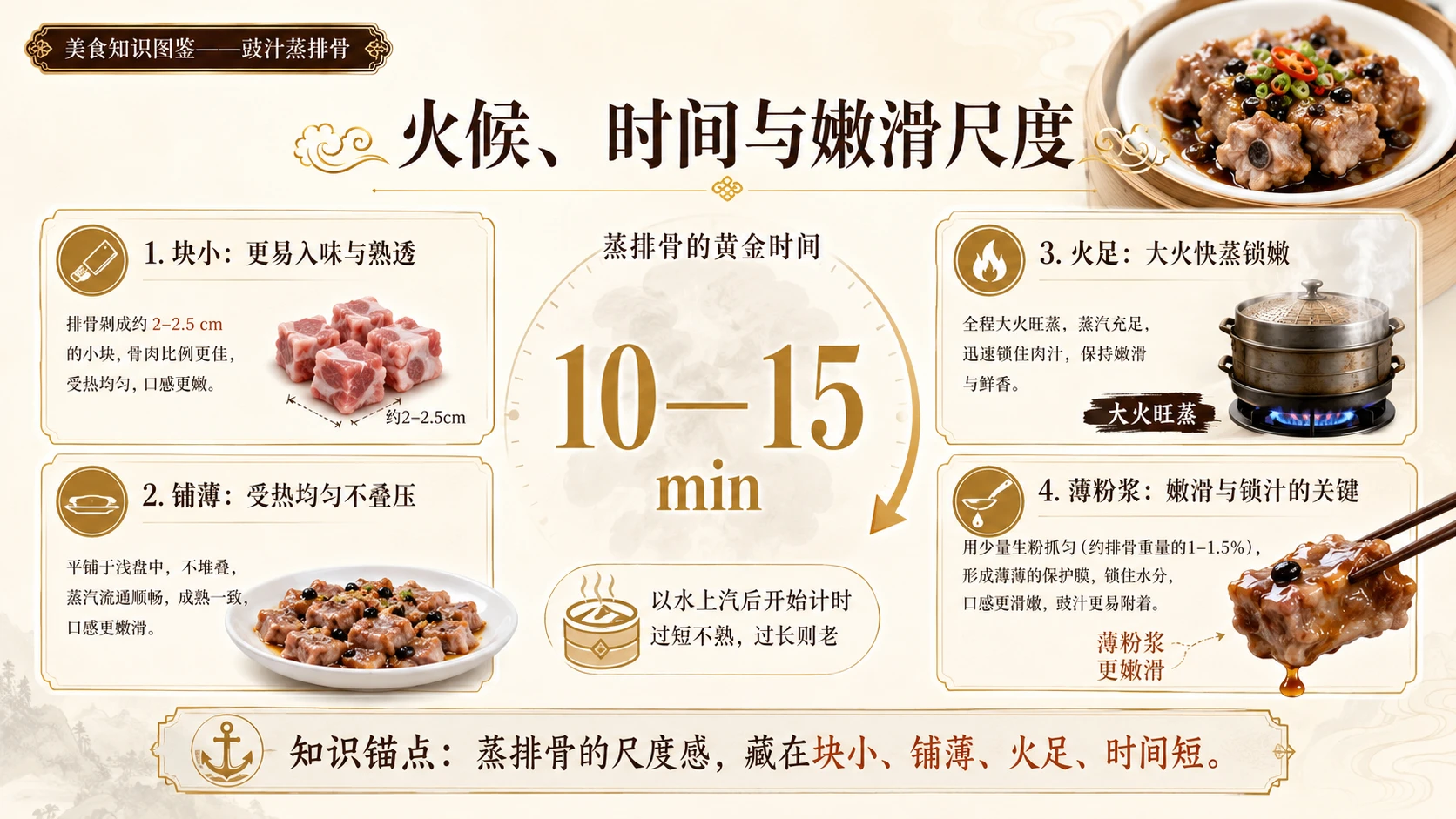 万物知识图鉴系列作品PPT——豉汁蒸排骨 - 预览图4