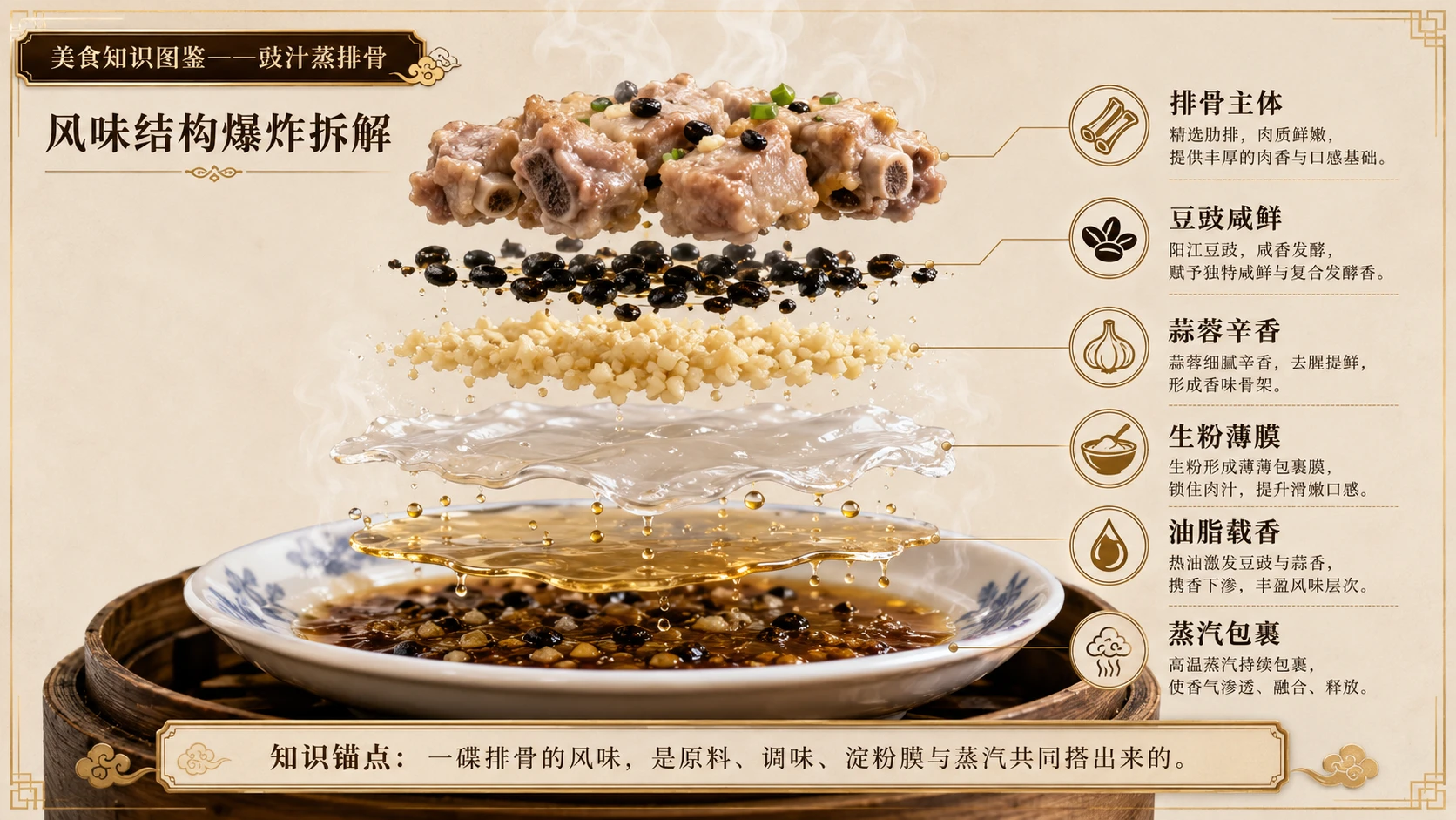 万物知识图鉴系列作品PPT——豉汁蒸排骨 - 预览图5