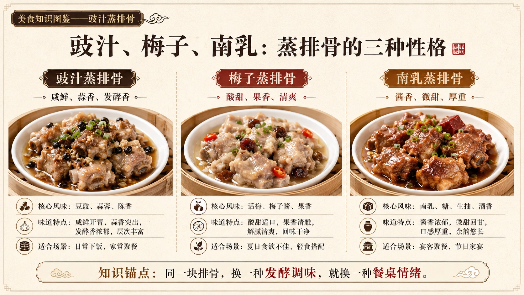 万物知识图鉴系列作品PPT——豉汁蒸排骨 - 预览图8