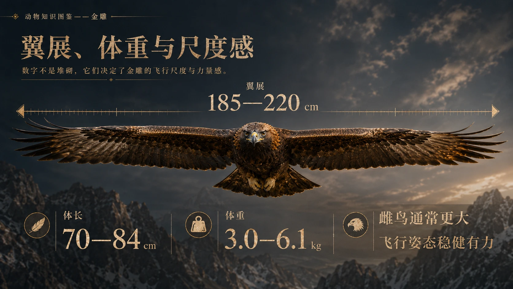 万物知识图鉴系列作品PPT——金雕 - 预览图4