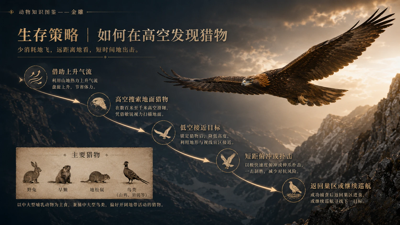 万物知识图鉴系列作品PPT——金雕 - 预览图6