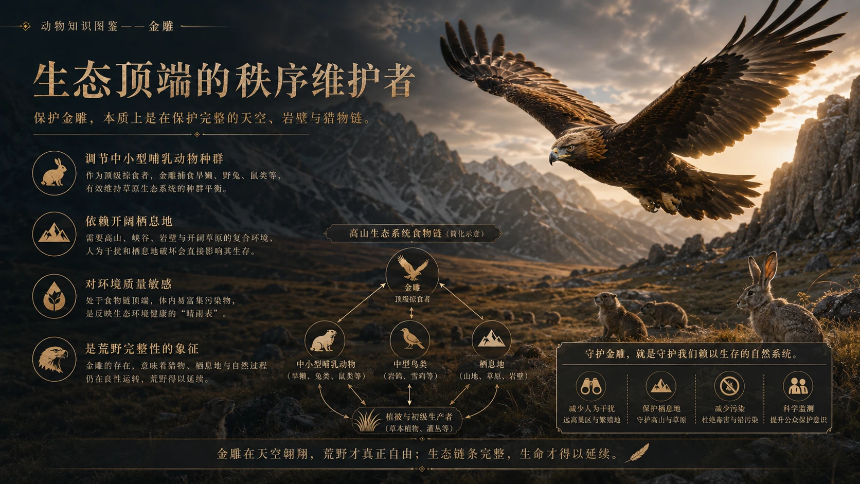 万物知识图鉴系列作品PPT——金雕 - 预览图9