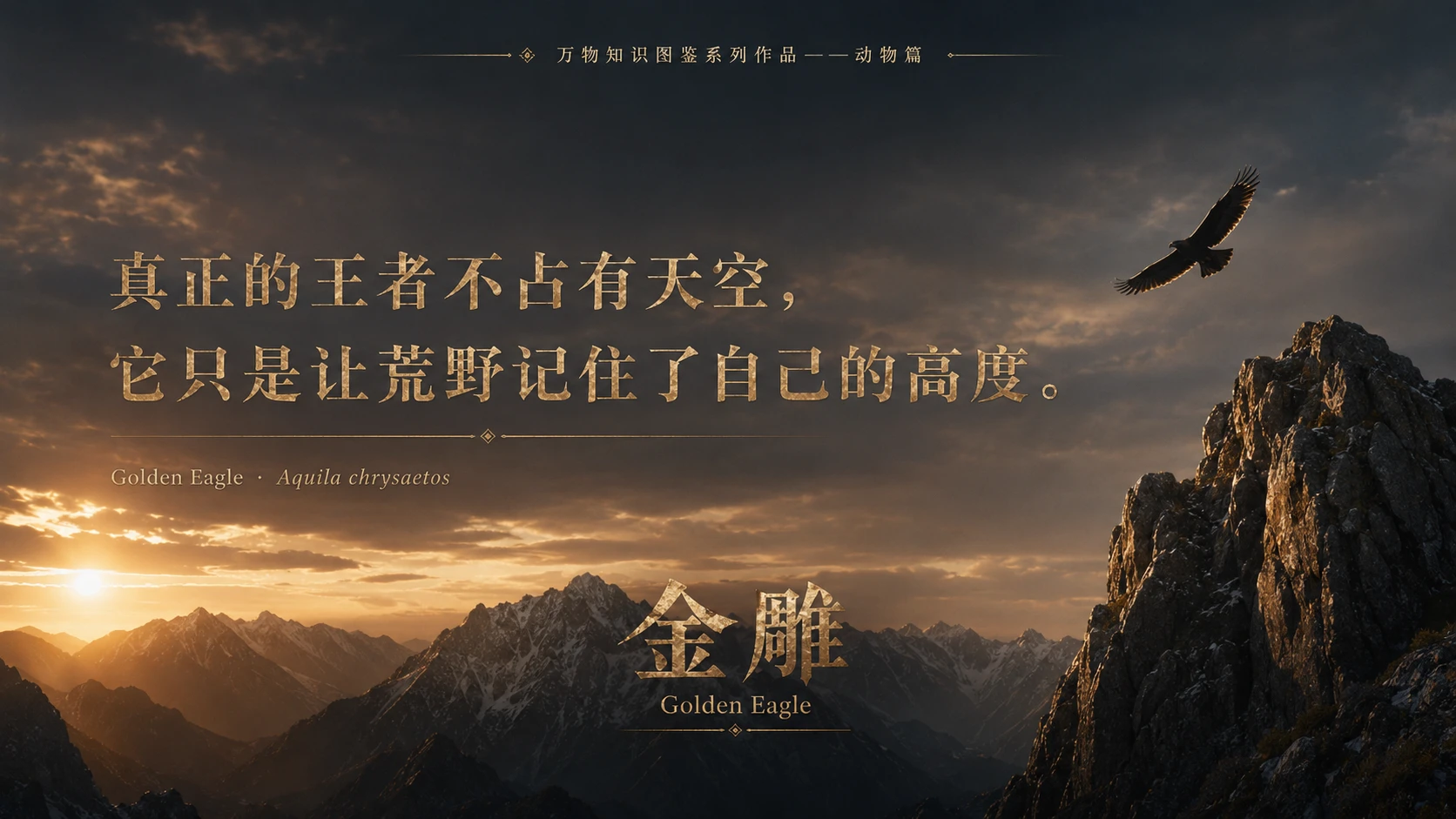 万物知识图鉴系列作品PPT——金雕 - 预览图10