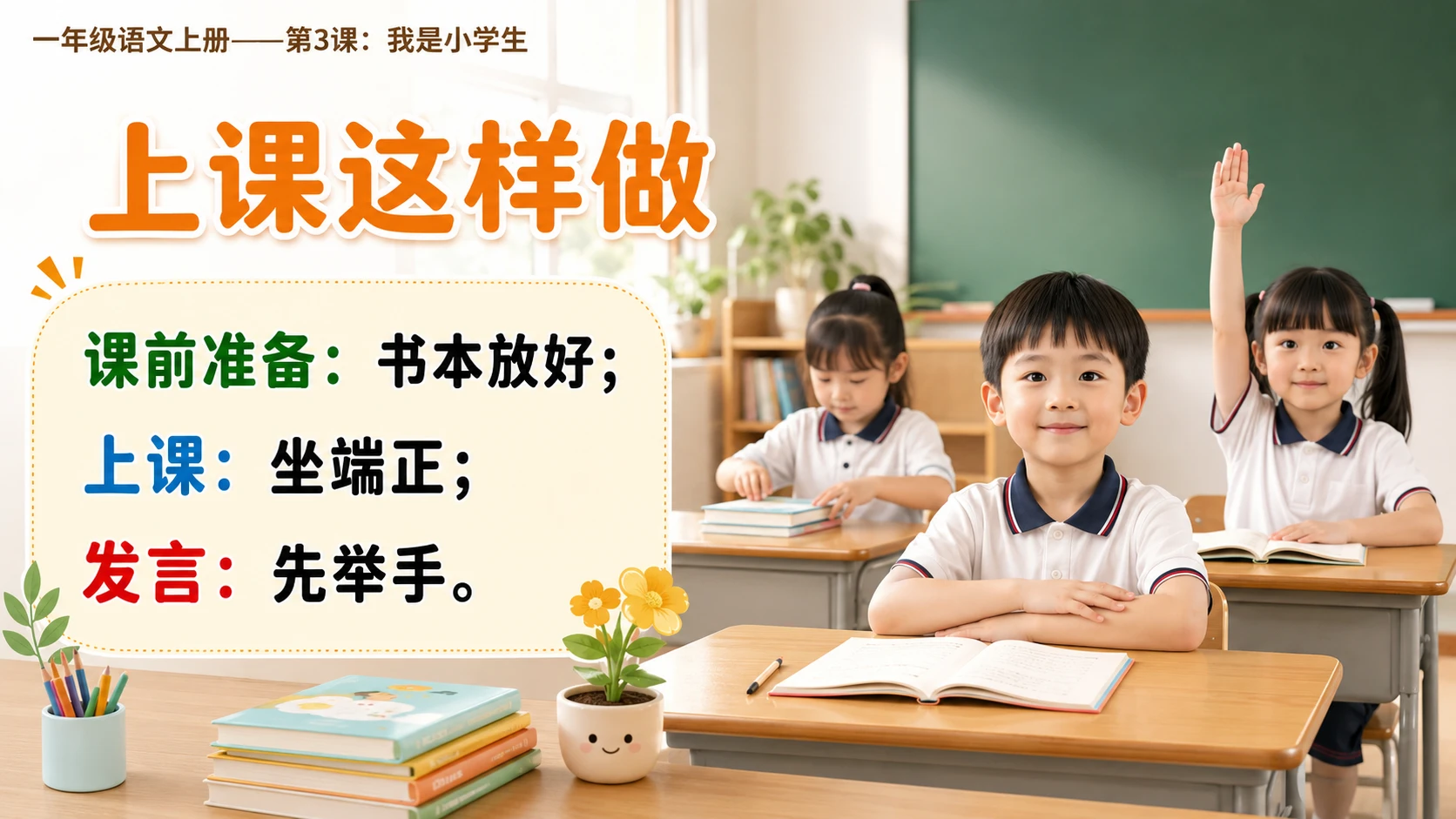 统编教材系列课件PPT——一年级语文上册第3课：我是小学生 - 预览图18