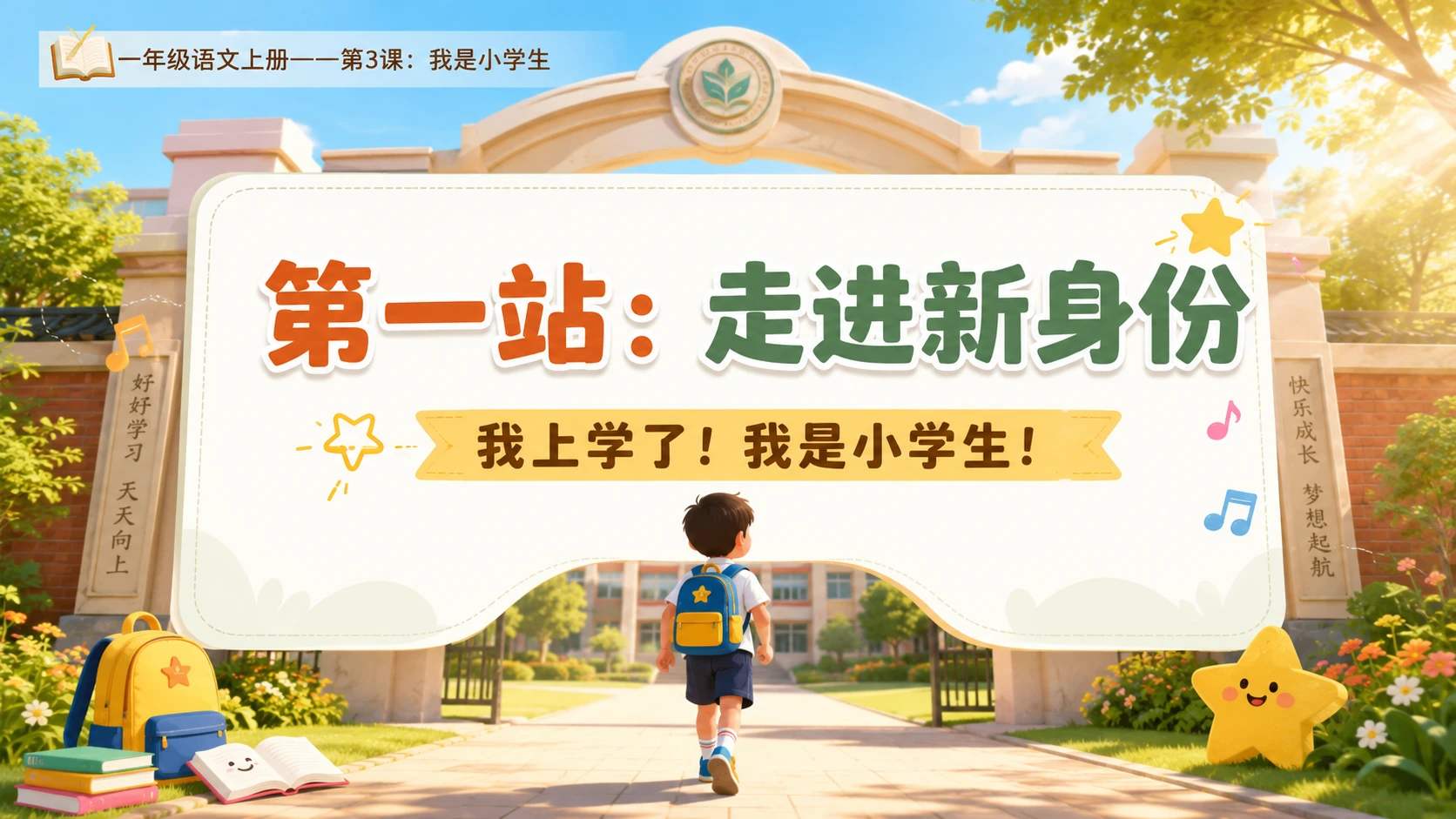 统编教材系列课件PPT——一年级语文上册第3课：我是小学生 - 预览图3