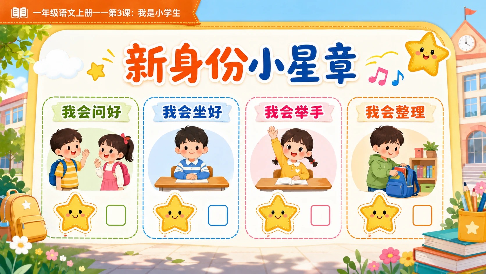 统编教材系列课件PPT——一年级语文上册第3课：我是小学生 - 预览图6