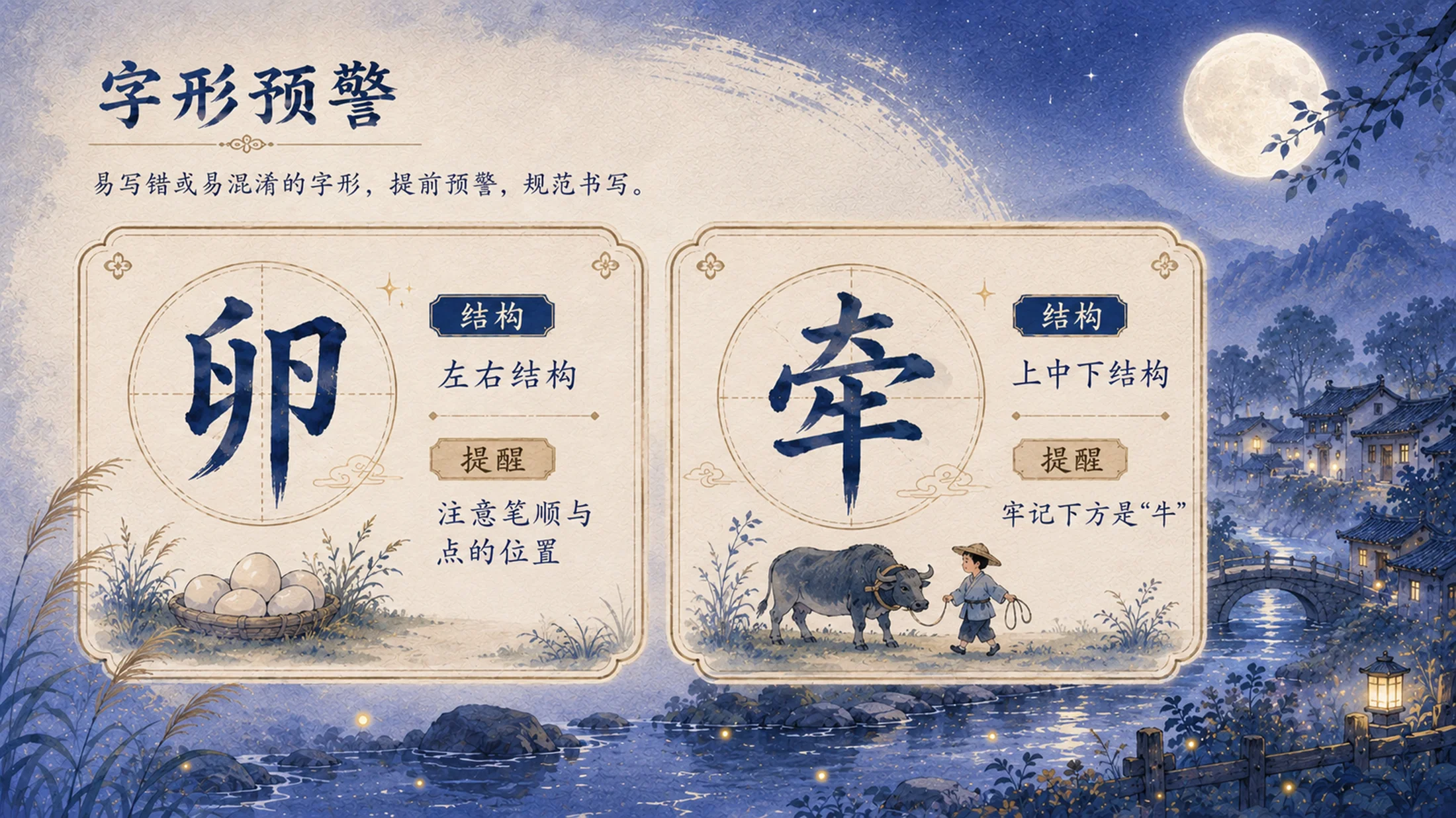 【拿来即上】统编版四年级上册《走月亮》PPT课件模板 自带名师引导指令+第一二课时全包 - 预览图8