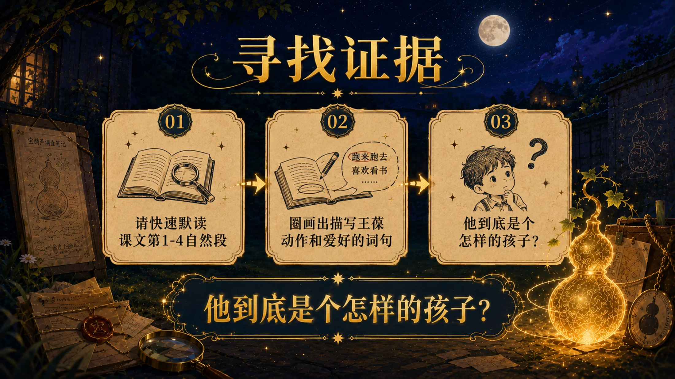【拿来即上】统编版四年级下册《宝葫芦的秘密》PPT课件模板 | 自带名师引导指令+第一二课时全包 - 预览图12