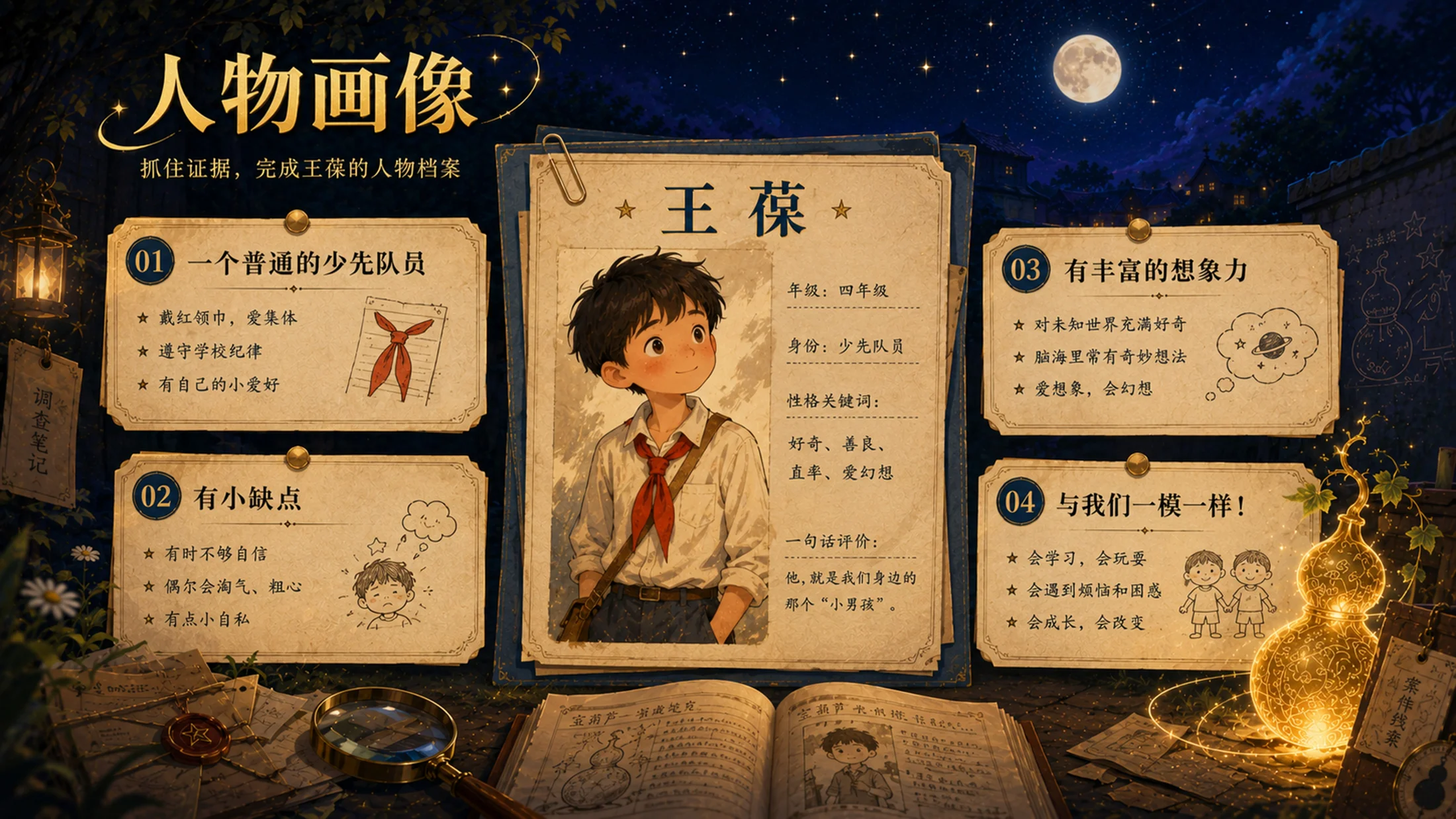 【拿来即上】统编版四年级下册《宝葫芦的秘密》PPT课件模板 | 自带名师引导指令+第一二课时全包 - 预览图15