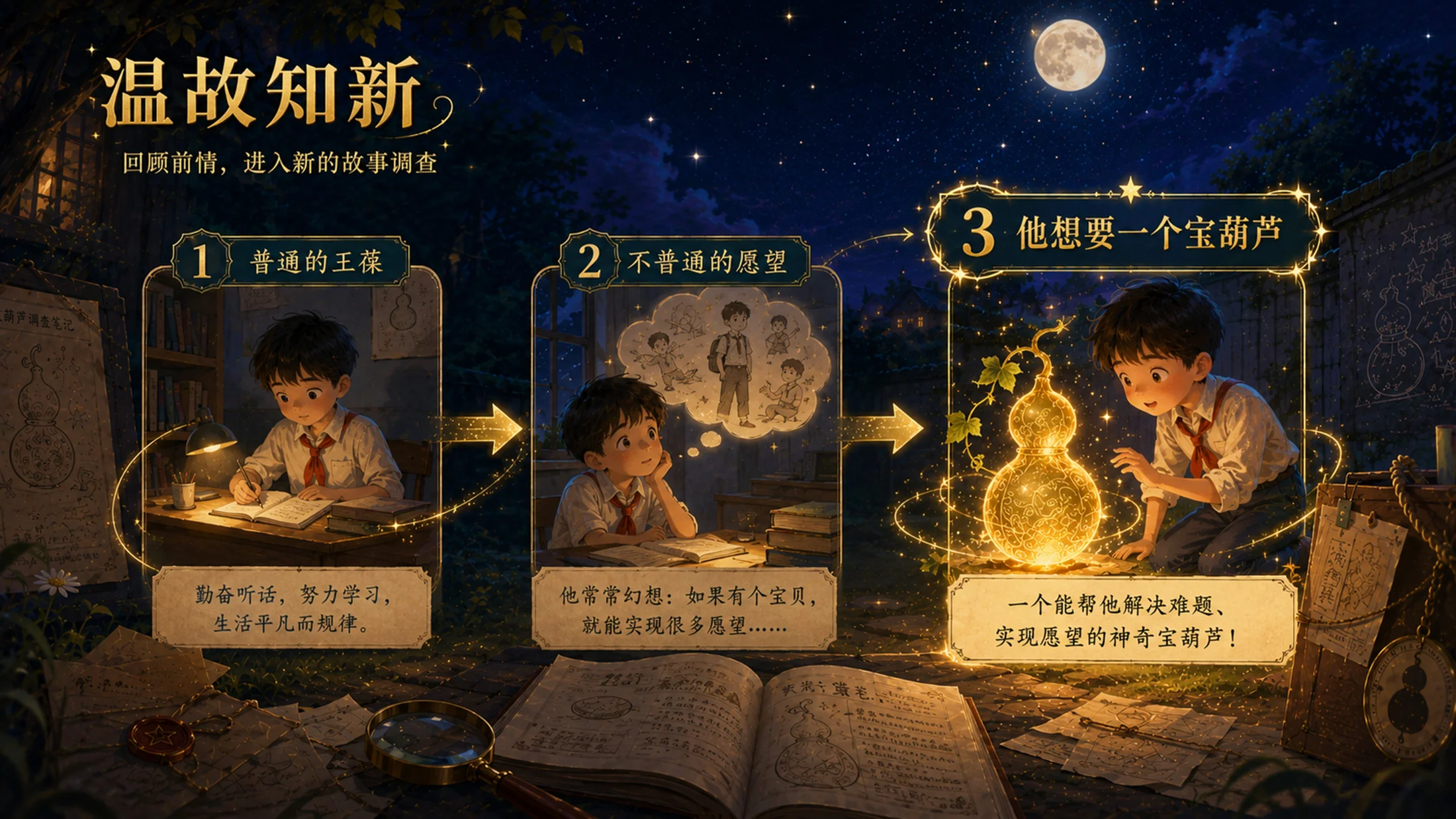 【拿来即上】统编版四年级下册《宝葫芦的秘密》PPT课件模板 | 自带名师引导指令+第一二课时全包 - 预览图18