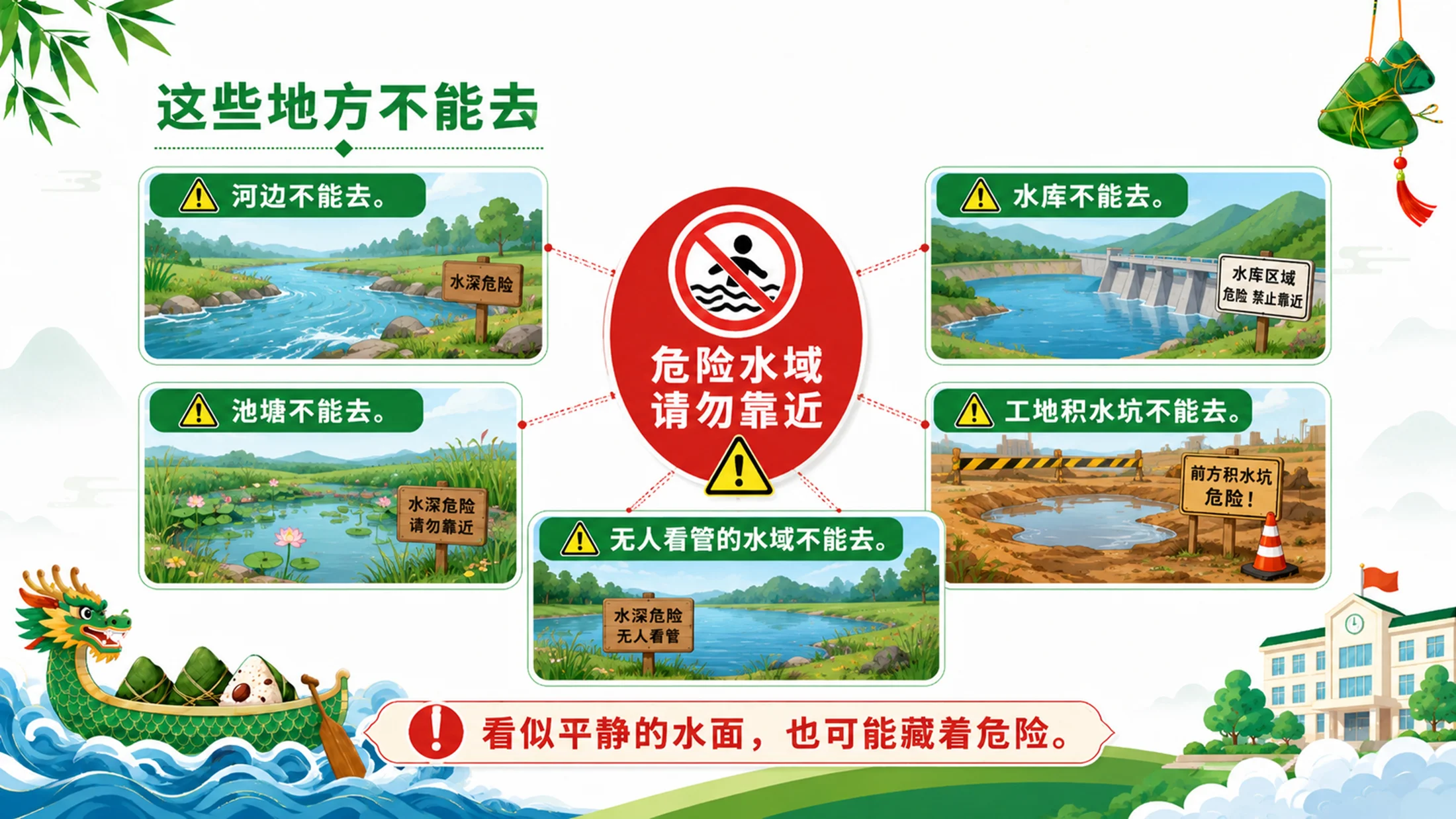 《粽香端午 安全同行｜端午节假期安全教育主题班会PPT模板》 - 预览图12