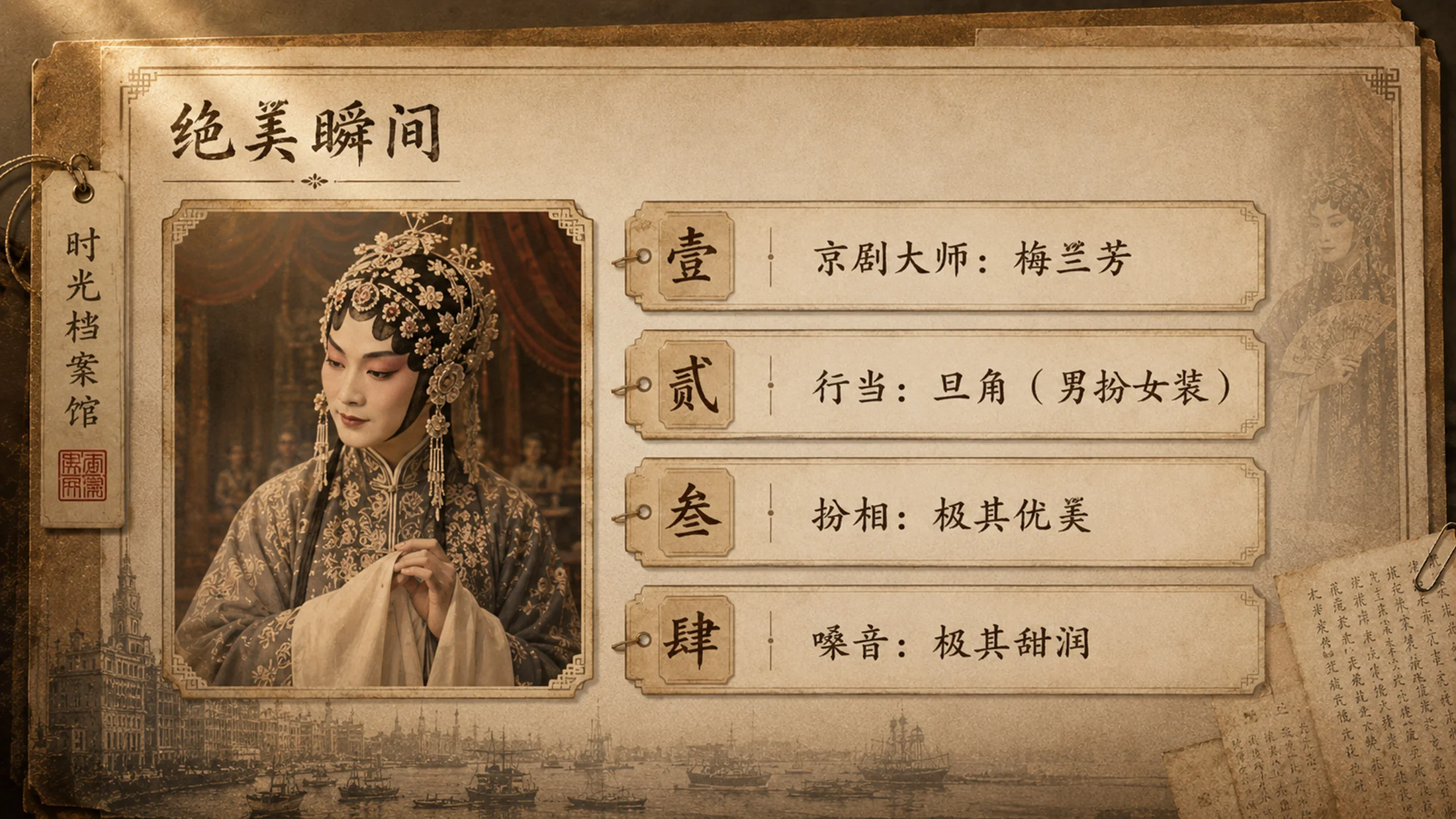 统编版语文四年级上册《梅兰芳蓄须》PPT模板课件下载 双课时完整版+自带教师指令 - 预览图5