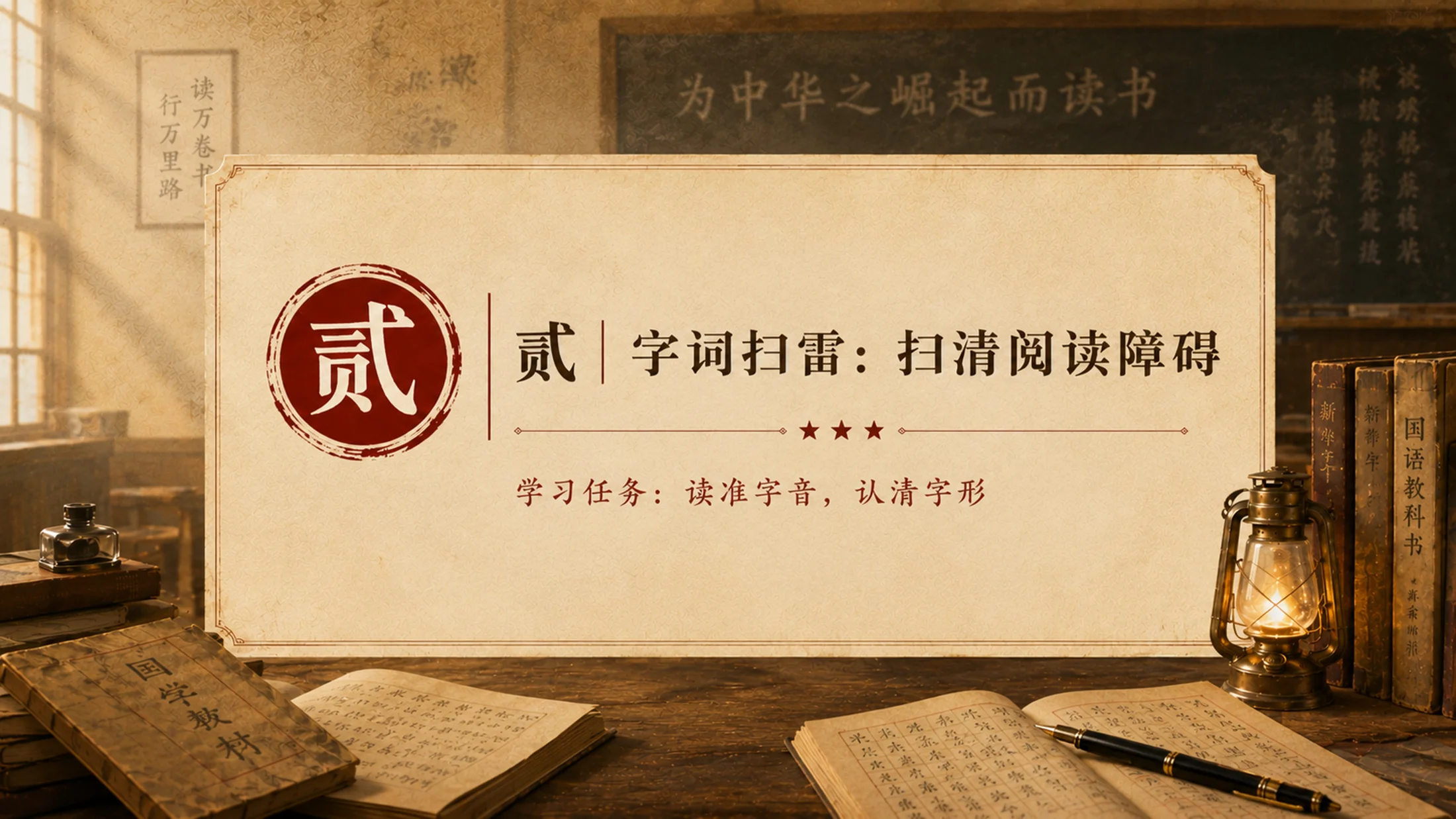 统编语文四年级上册《为中华之崛起而读书》赛课级PPT模板 多事件概括+沉浸式家国情怀（双课时完整版） - 预览图6