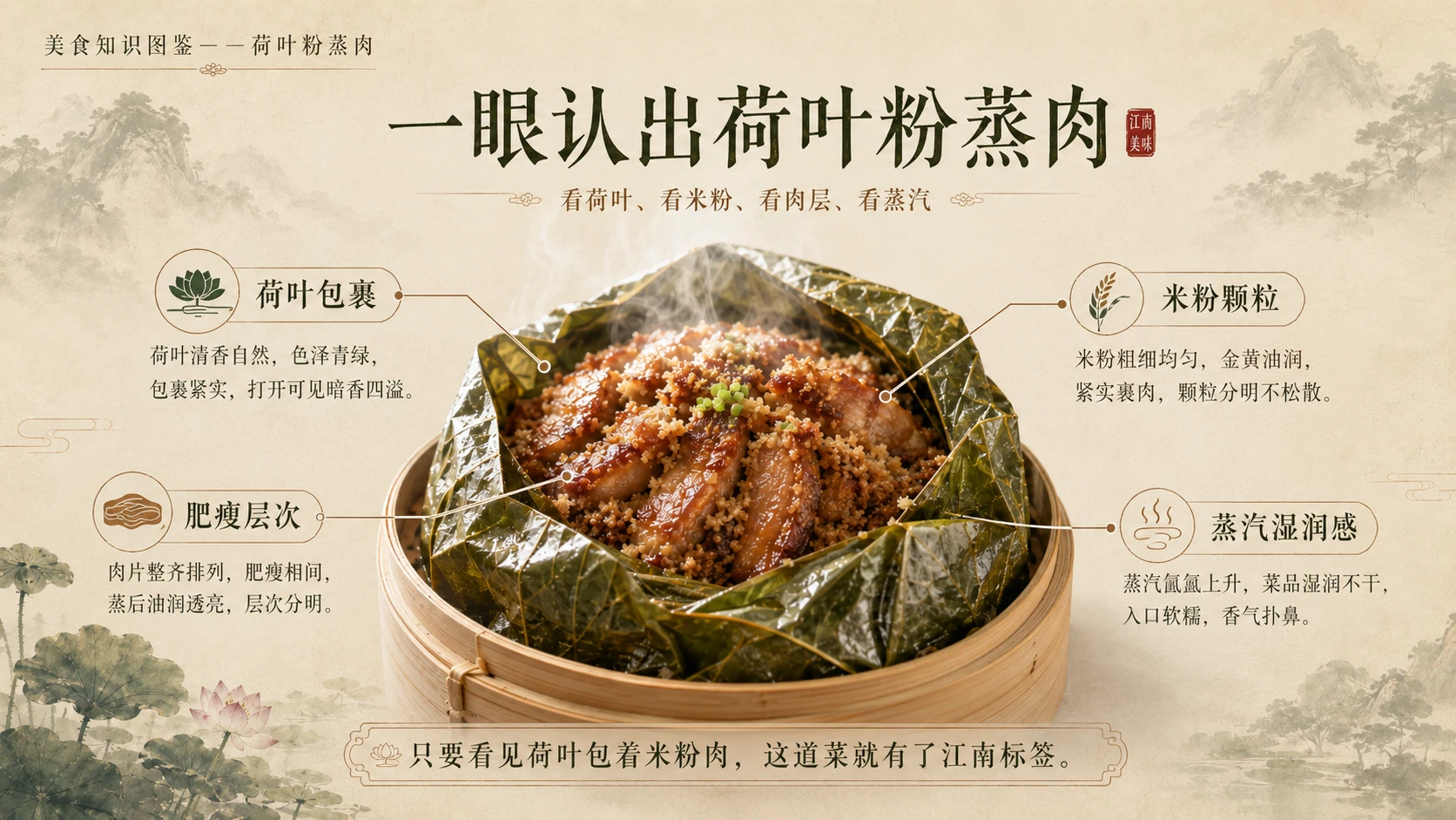 万物知识图鉴系列作品PPT——荷叶粉蒸肉 - 预览图3