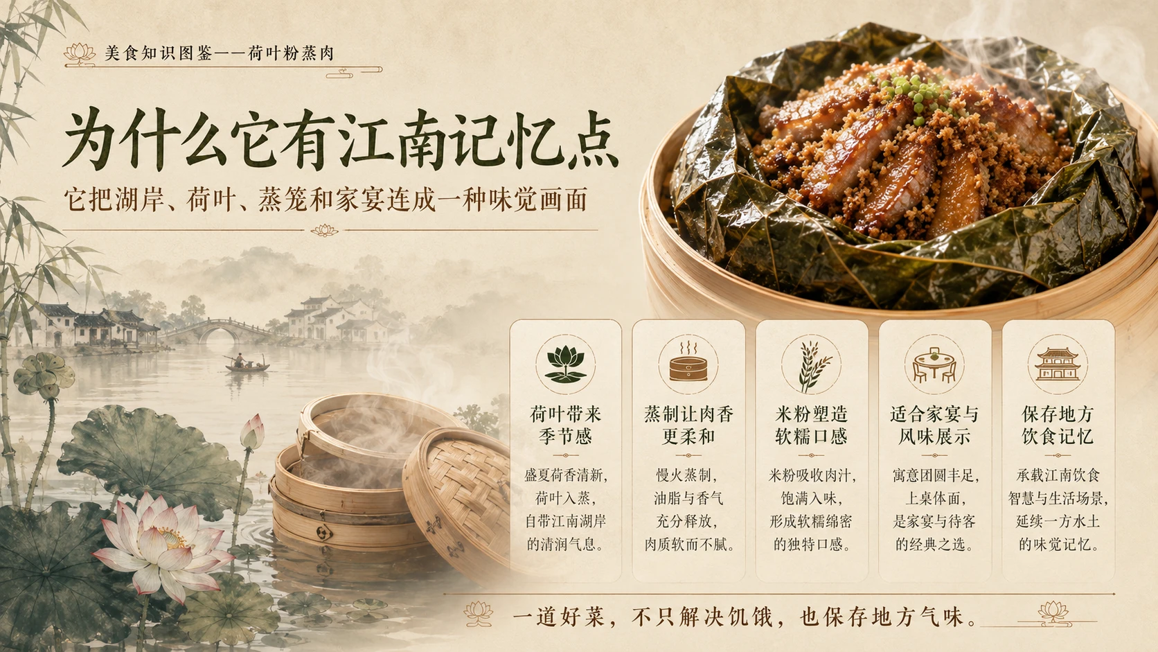 万物知识图鉴系列作品PPT——荷叶粉蒸肉 - 预览图9