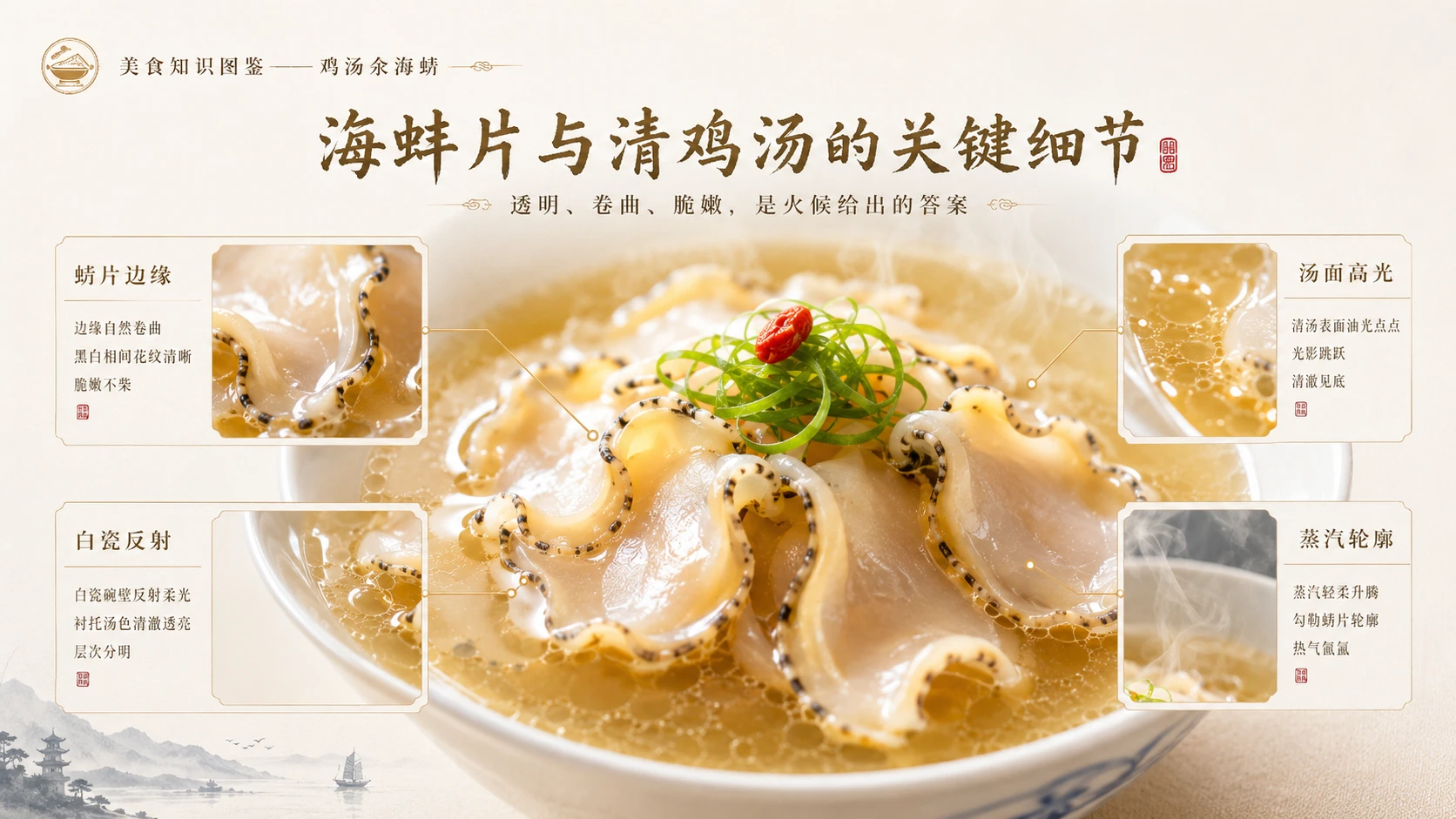 万物知识图鉴系列作品PPT——鸡汤汆海蚌 - 预览图7