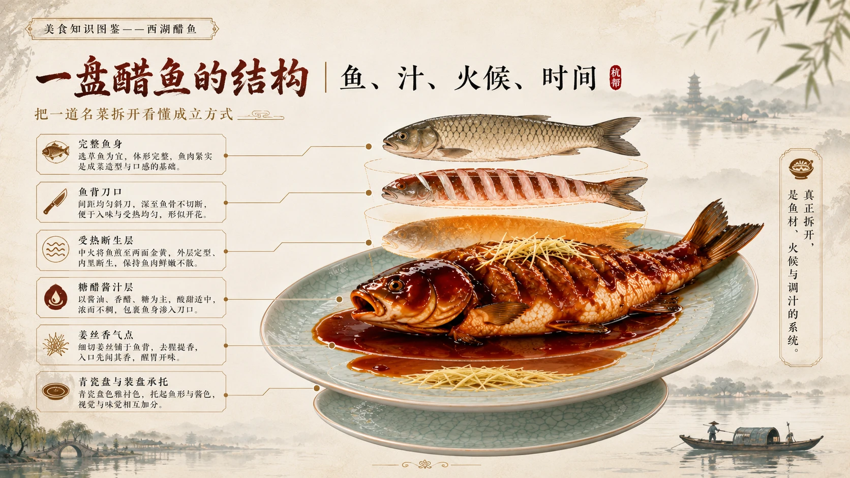 万物知识图鉴系列作品PPT——西湖醋鱼 - 预览图5