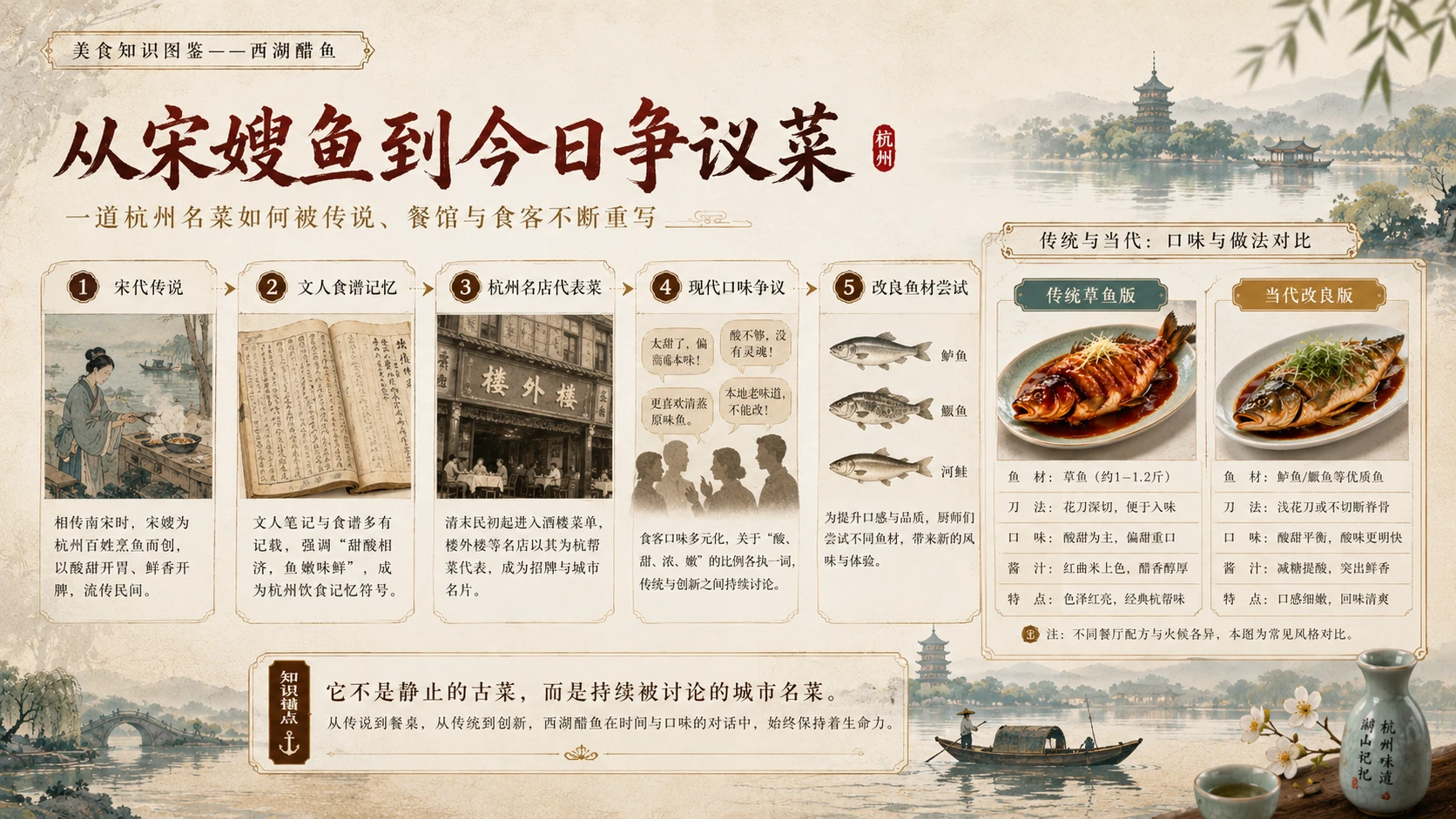 万物知识图鉴系列作品PPT——西湖醋鱼 - 预览图8