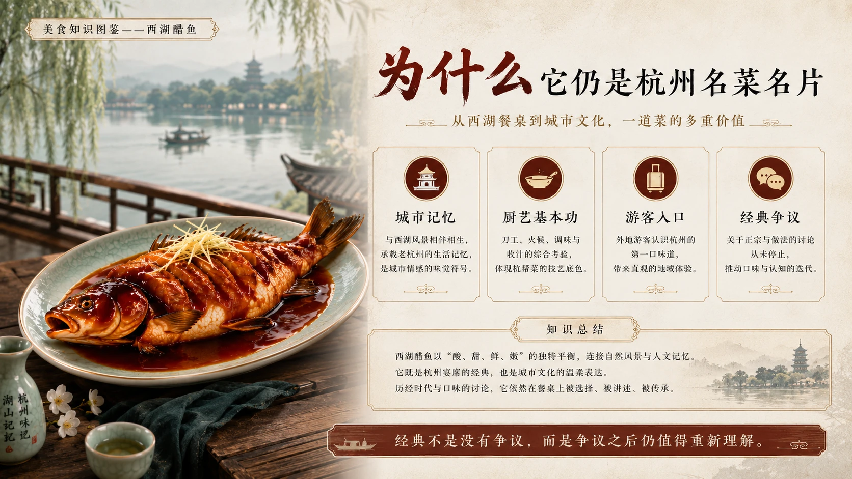 万物知识图鉴系列作品PPT——西湖醋鱼 - 预览图9