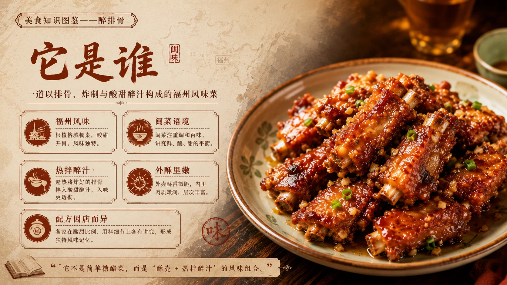 万物知识图鉴系列作品PPT——醉排骨 - 预览图2