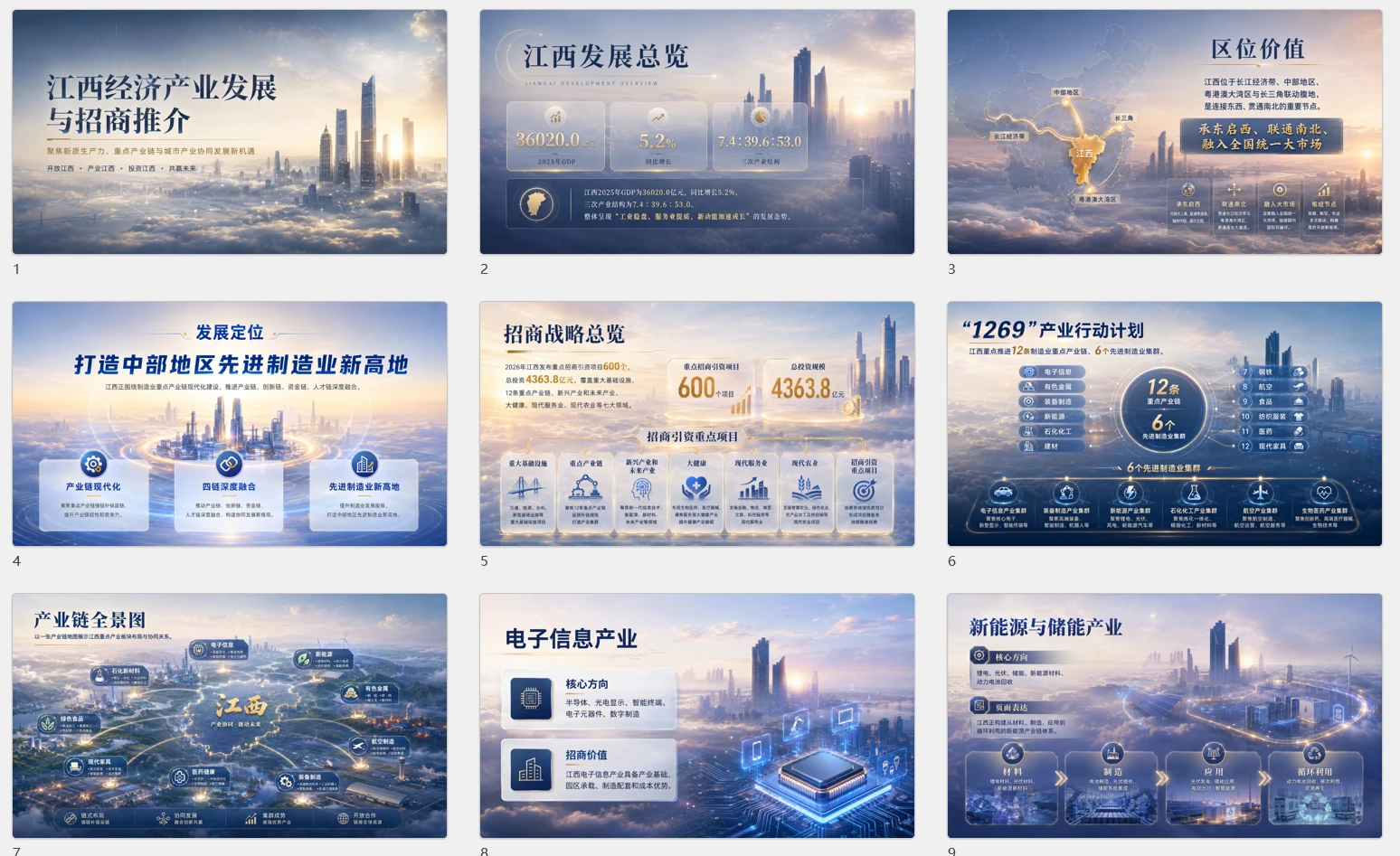 蓝金科技风_江西经济产业发展与招商推介 - 预览图1
