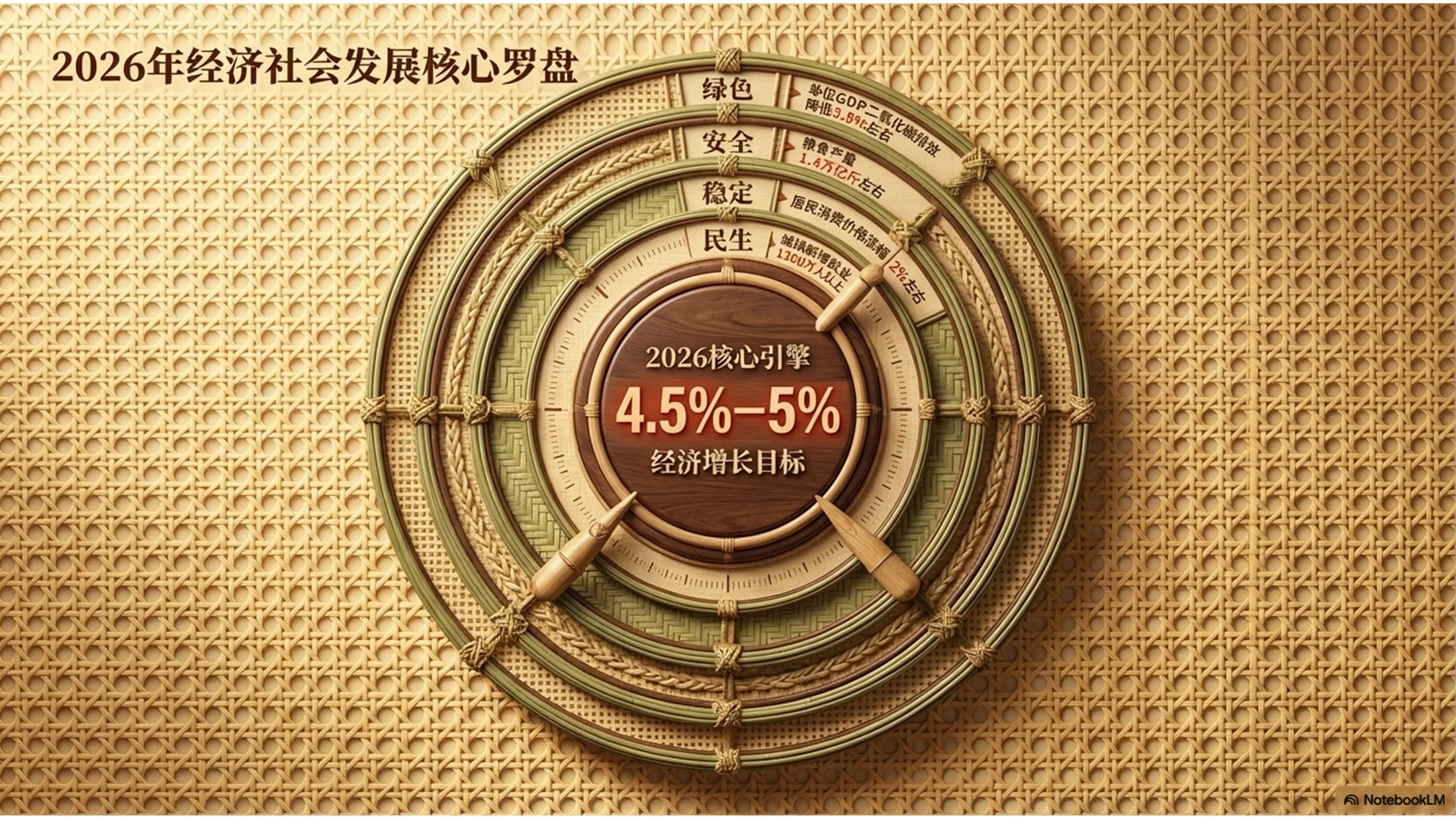 藤编纹理风格政府工作报告PPT - 预览图4