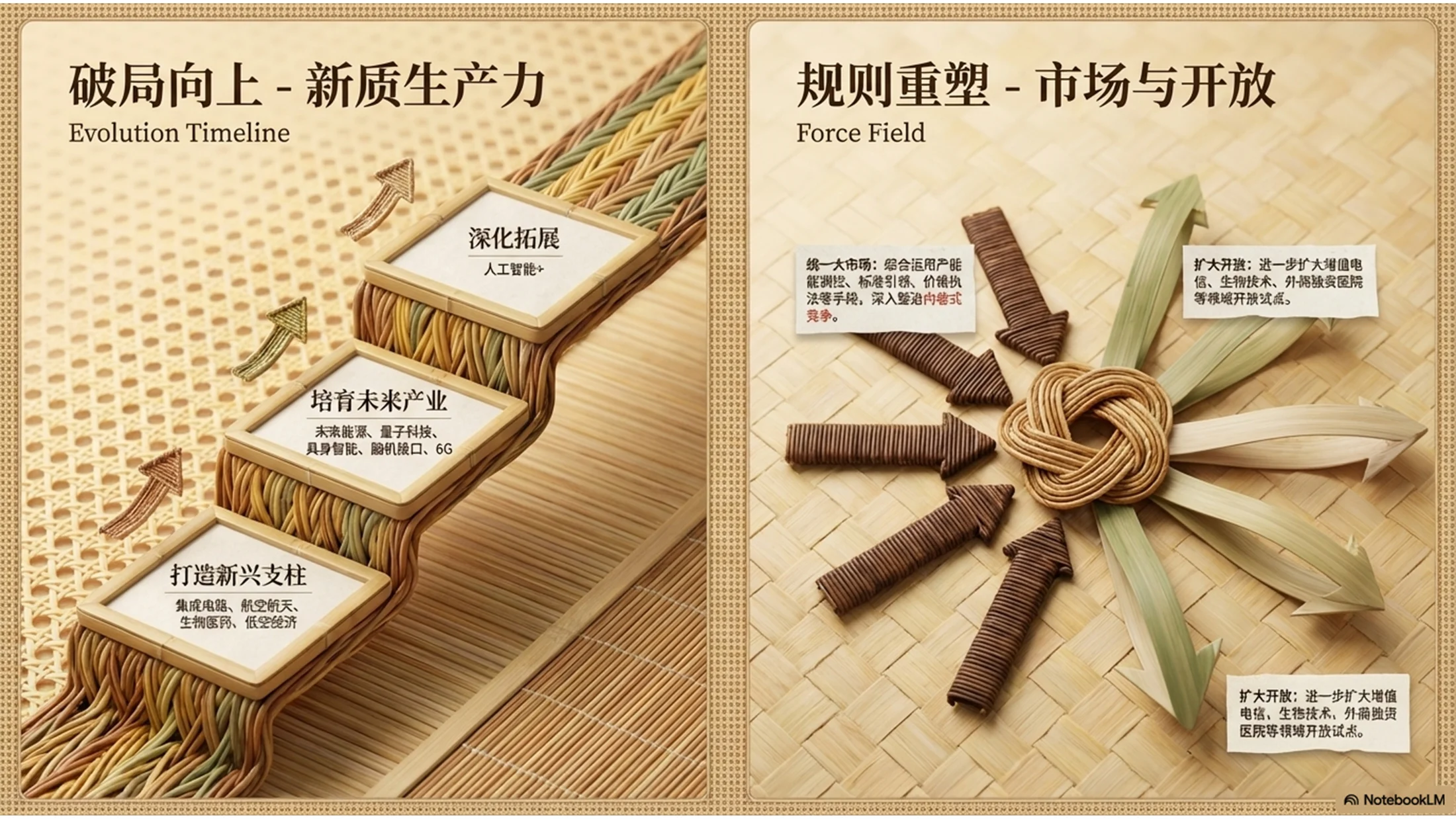 藤编纹理风格政府工作报告PPT - 预览图7