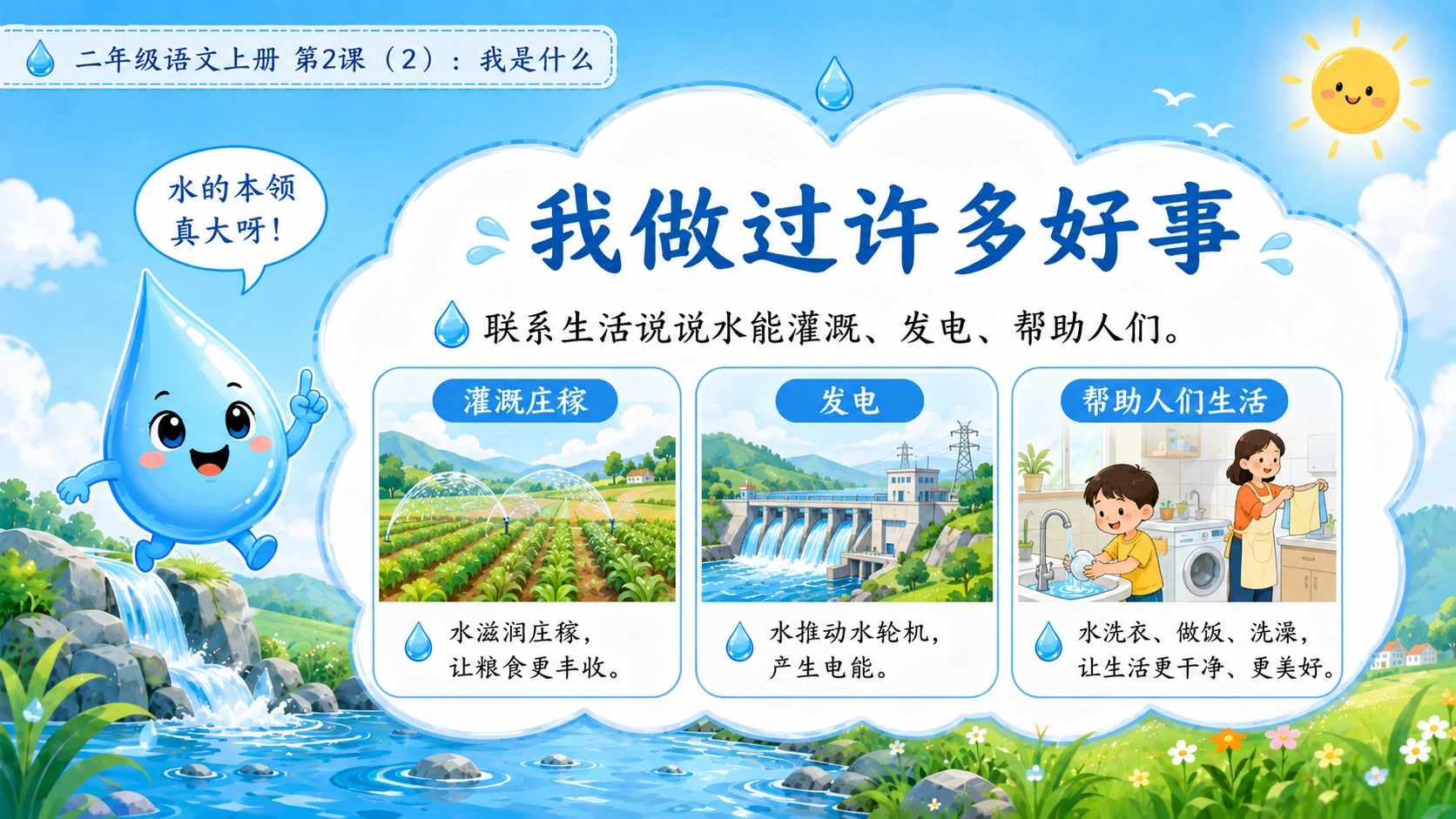 小学六年制统编教材系列课件——二年级语文上册第2课（2）：我是什么 - 预览图4