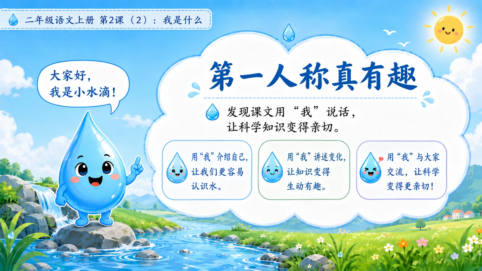 小学六年制统编教材系列课件——二年级语文上册第2课（2）：我是什么 - 预览图6