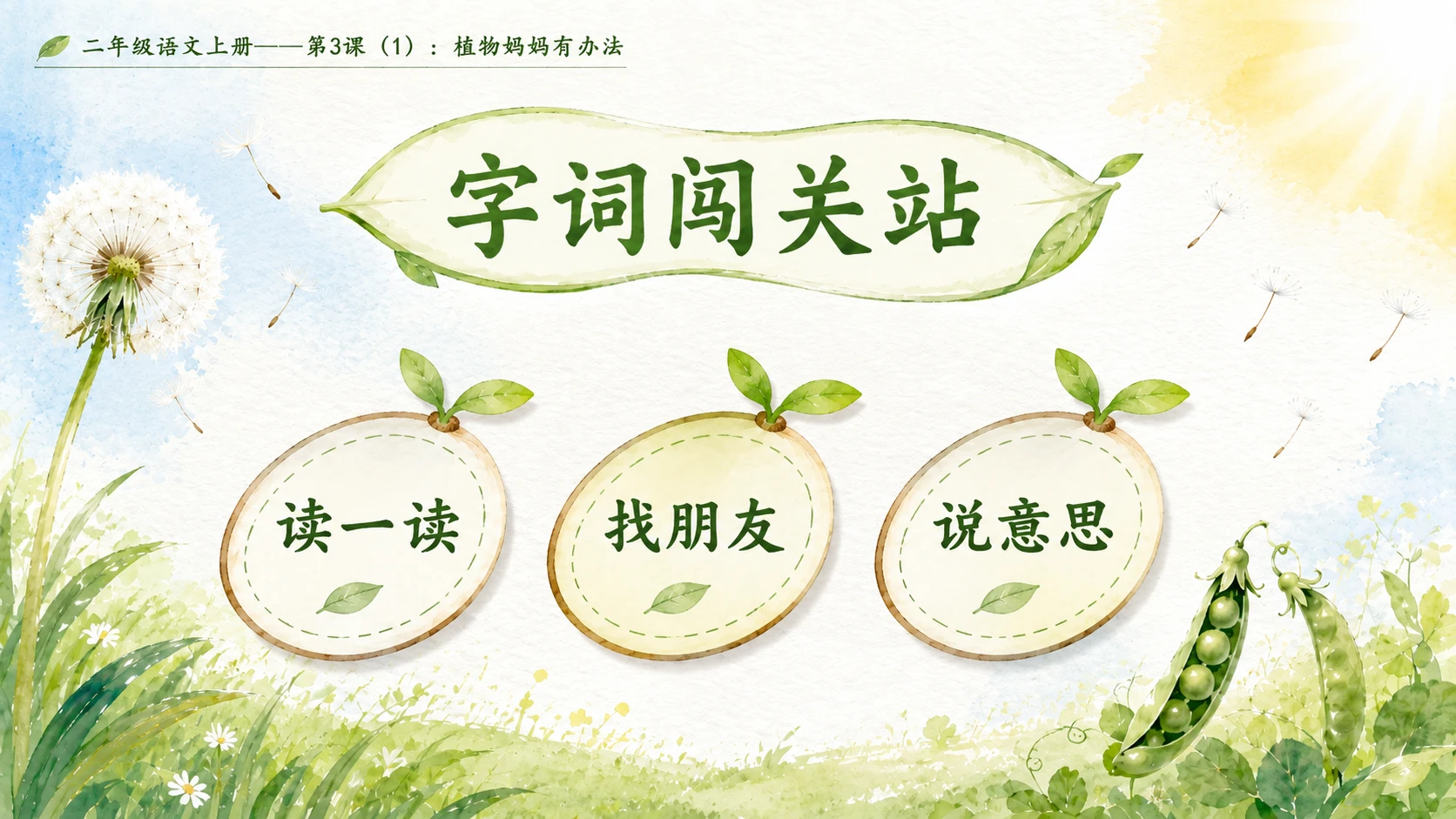 小学六年制统编教材系列课件——二年级语文上册第3课（1）：植物妈妈有办法 - 预览图4