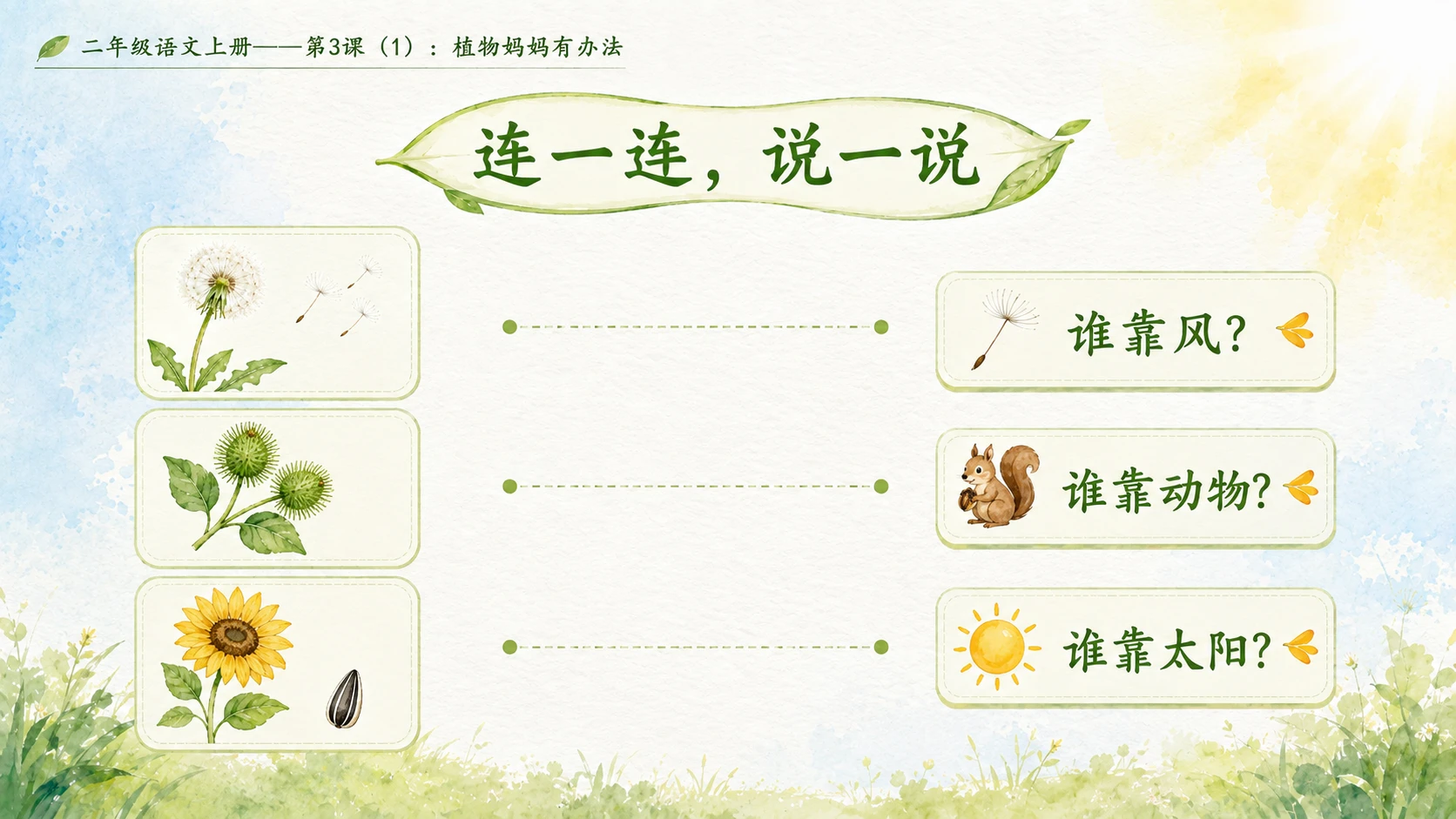 小学六年制统编教材系列课件——二年级语文上册第3课（1）：植物妈妈有办法 - 预览图9
