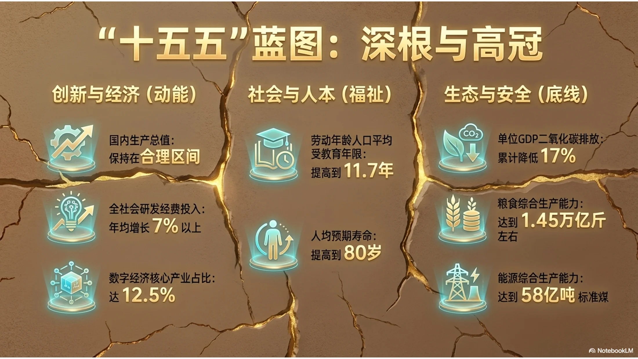 干泥纹理风格政府工作报告PPT - 预览图2