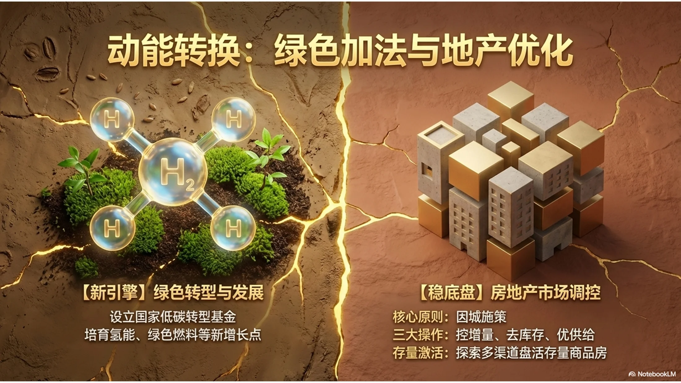 干泥纹理风格政府工作报告PPT - 预览图9