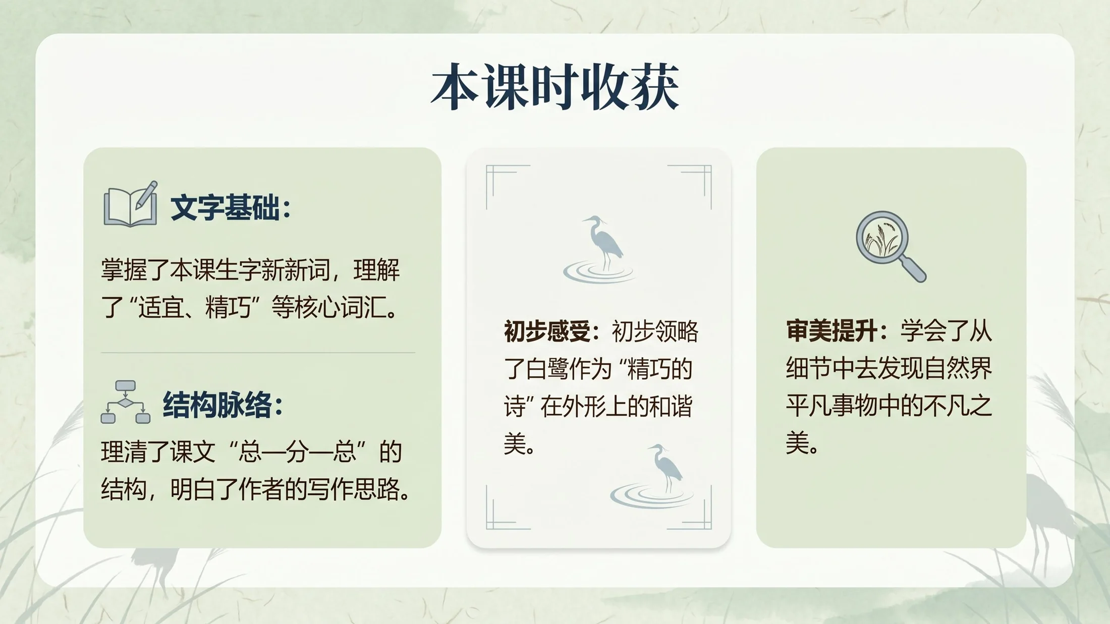 小学六年制统编教材系列课件——五年级语文上册第1课（1）：白鹭 - 预览图12