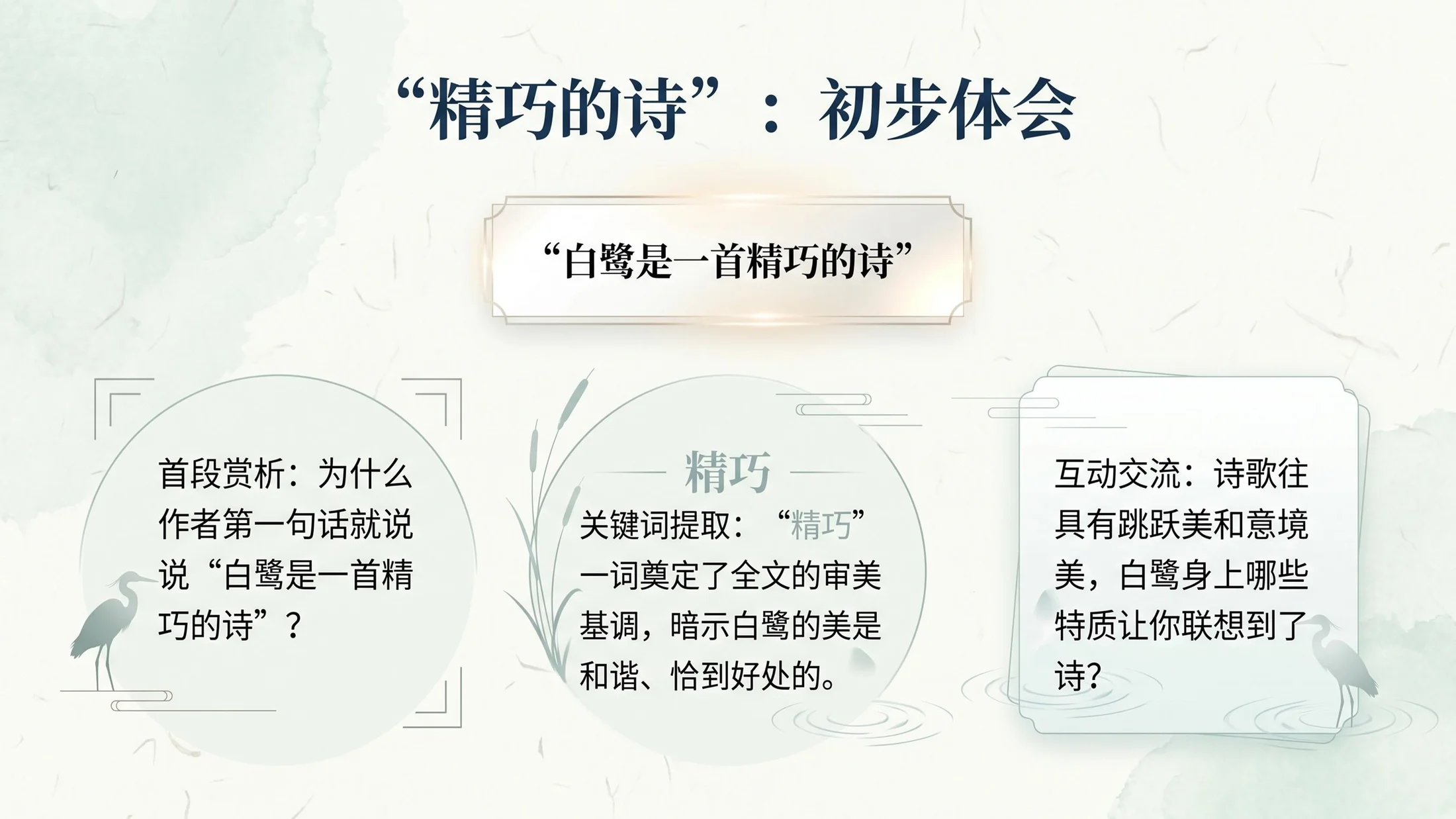 小学六年制统编教材系列课件——五年级语文上册第1课（1）：白鹭 - 预览图8