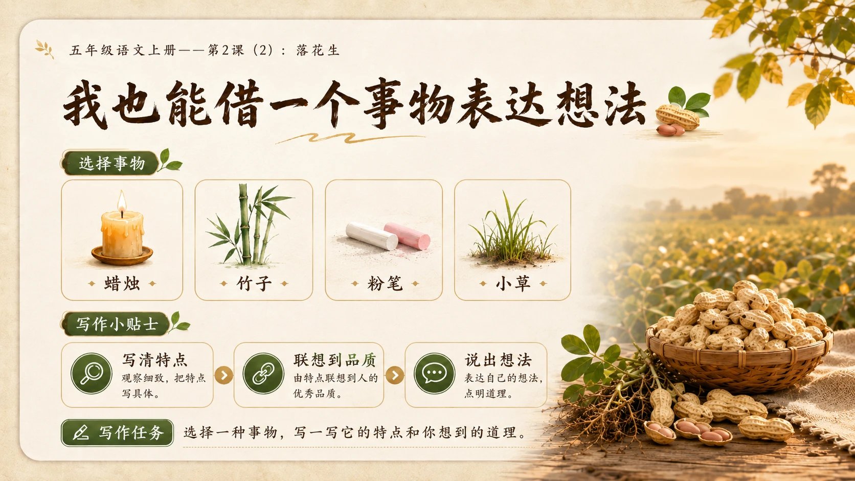 小学六年制统编教材系列课件——五年级语文上册第2课（2）：落花生 - 预览图7