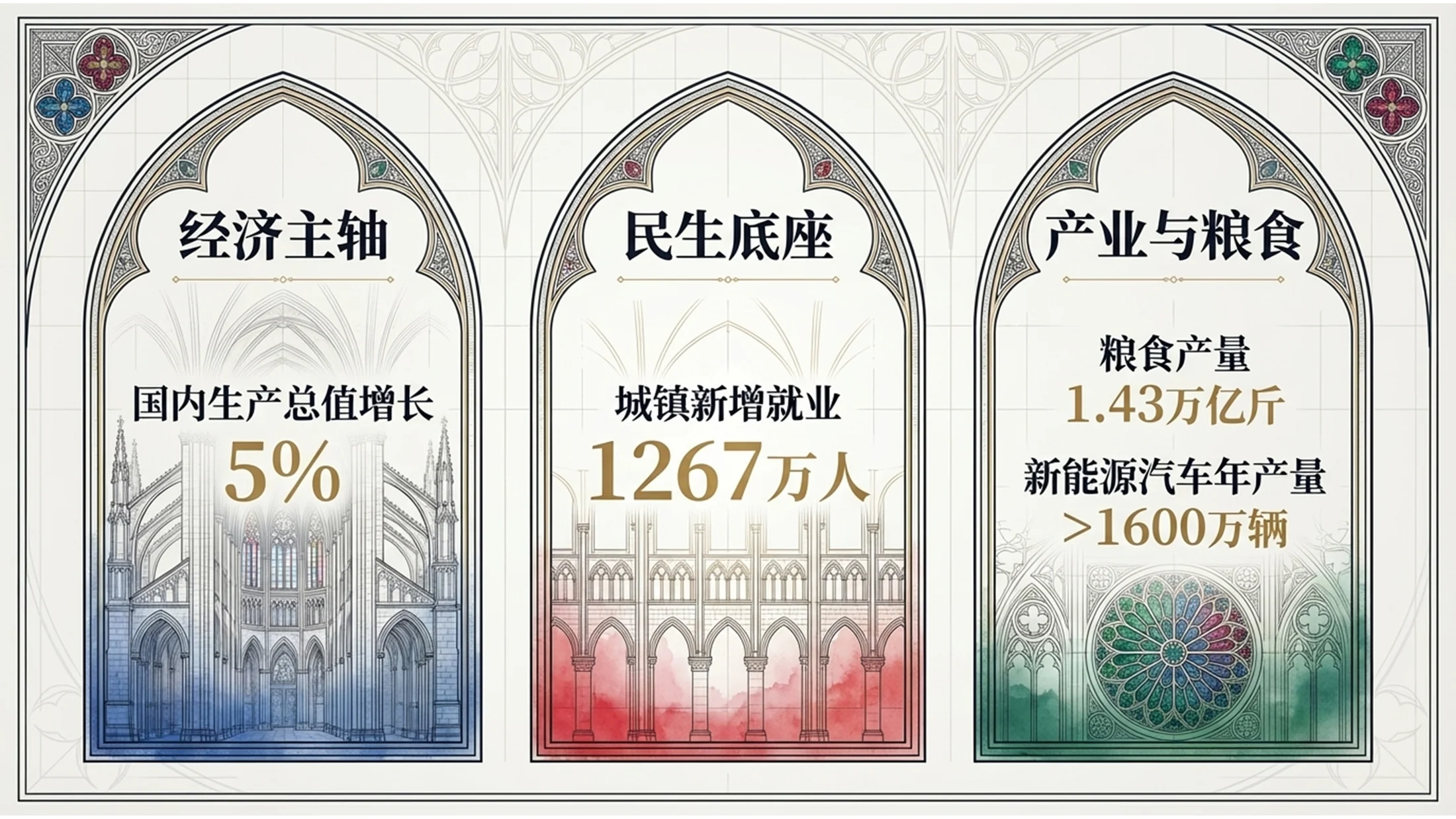 哥特式风格政府工作报告PPT - 预览图2