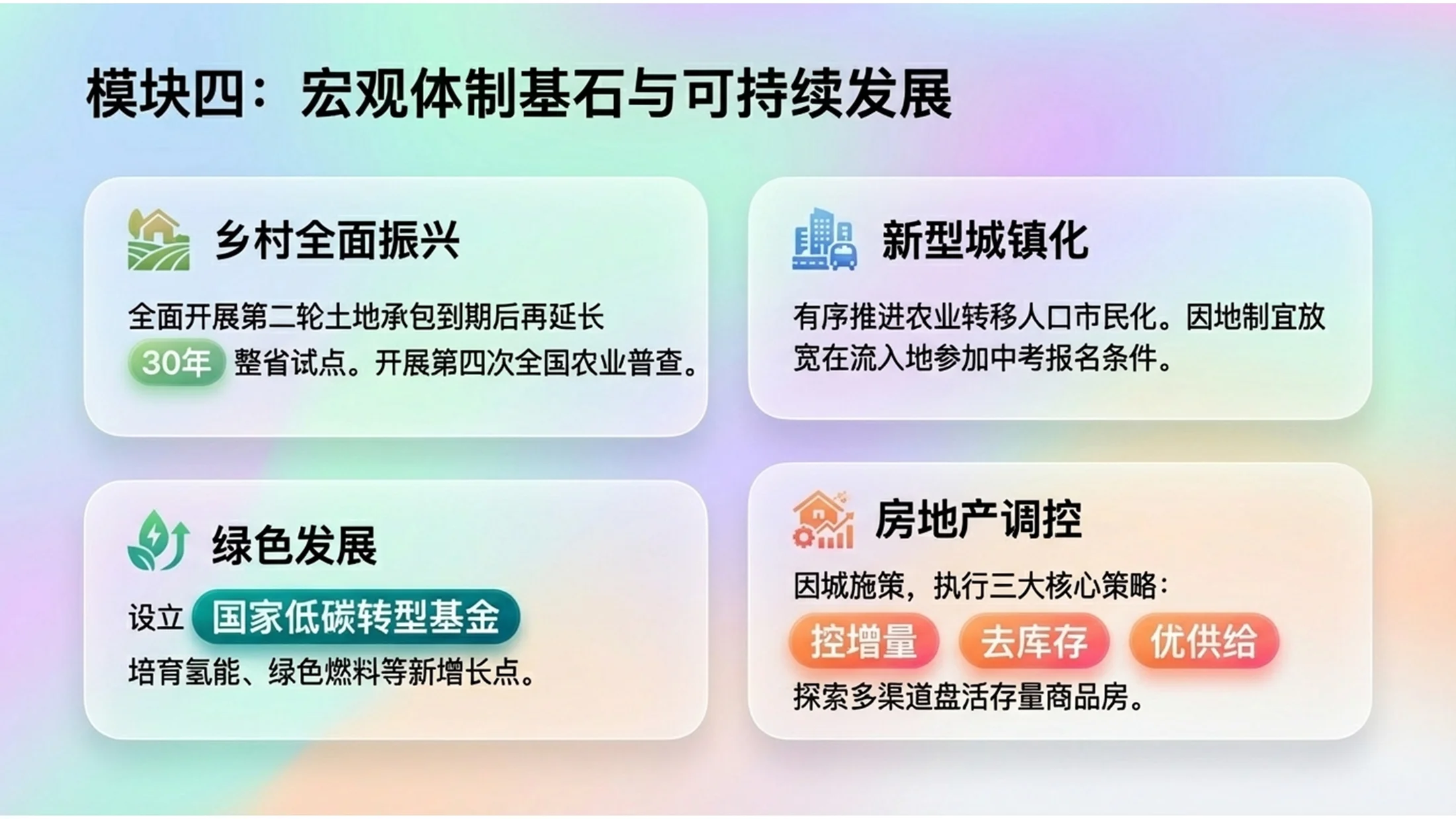 多色块圆角柔和渐变UI界面政府工作报告PPT - 预览图10