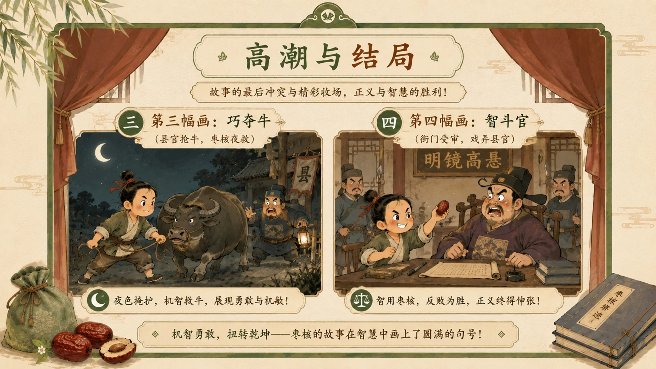 统编版三年级下册《枣核》精美PPT模板 略读课文复述支架+多音字排雷 - 预览图19