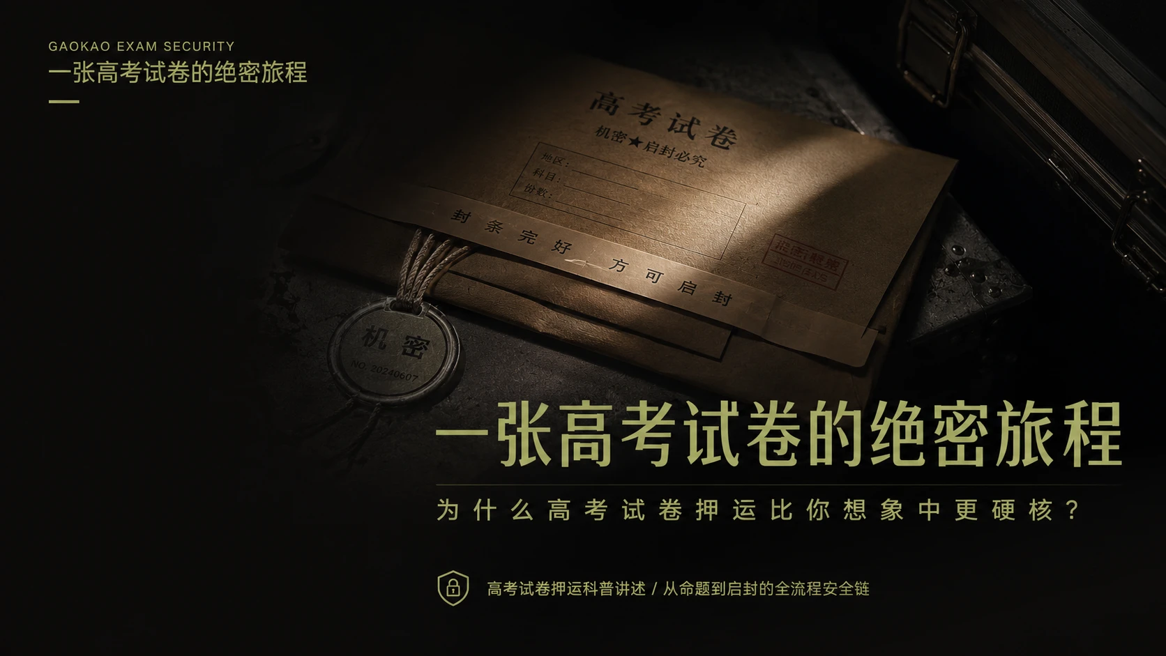 一张高考试卷的绝密旅程 - 预览图1
