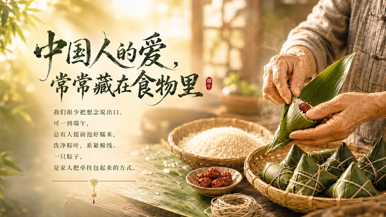 一片粽叶里的中国情-端午PPT - 预览图3