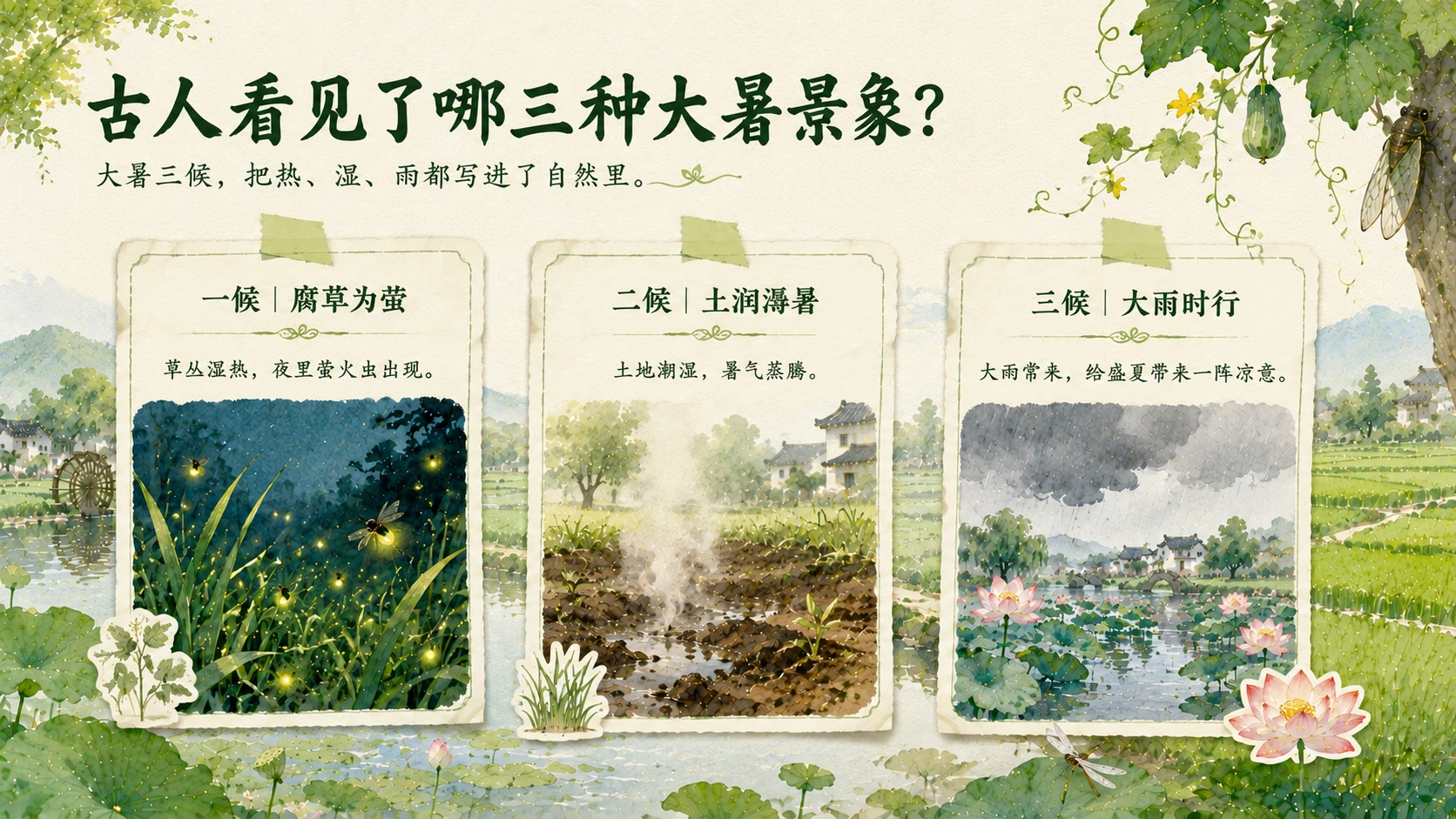 节气有知·大暑 PPT｜夏天为什么在大暑热到顶点？ - 预览图4