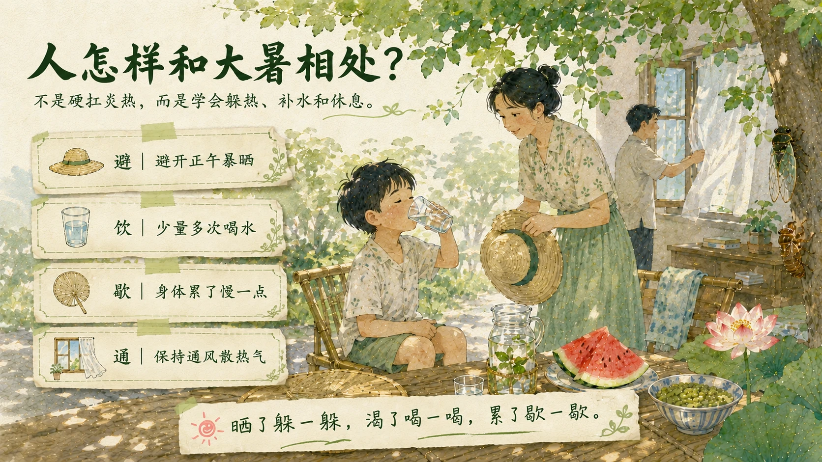 节气有知·大暑 PPT｜夏天为什么在大暑热到顶点？ - 预览图8