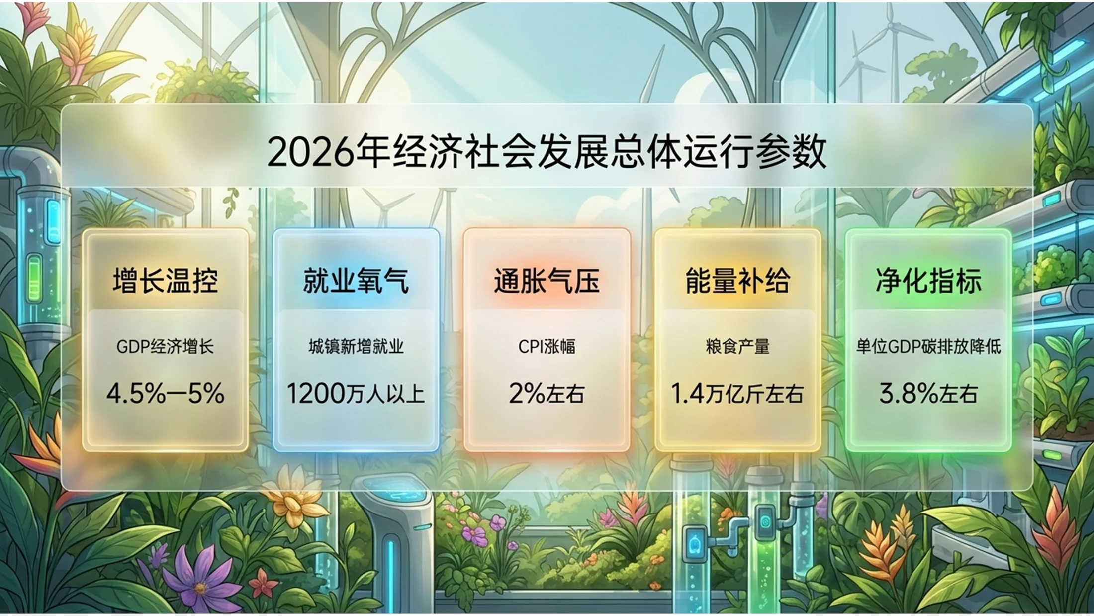 太阳朋克风格政府工作报告PPT - 预览图5