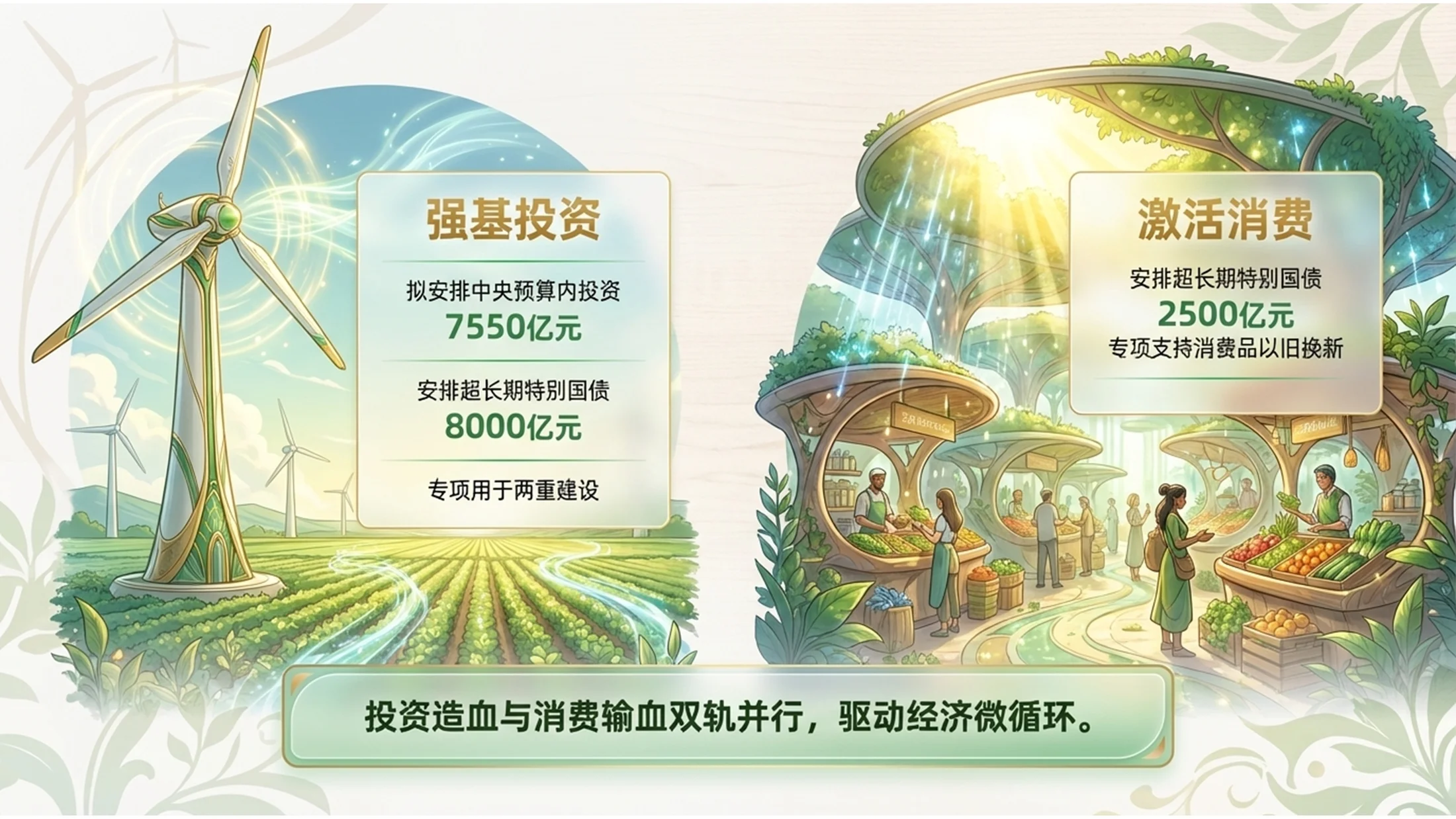 太阳朋克风格政府工作报告PPT - 预览图8