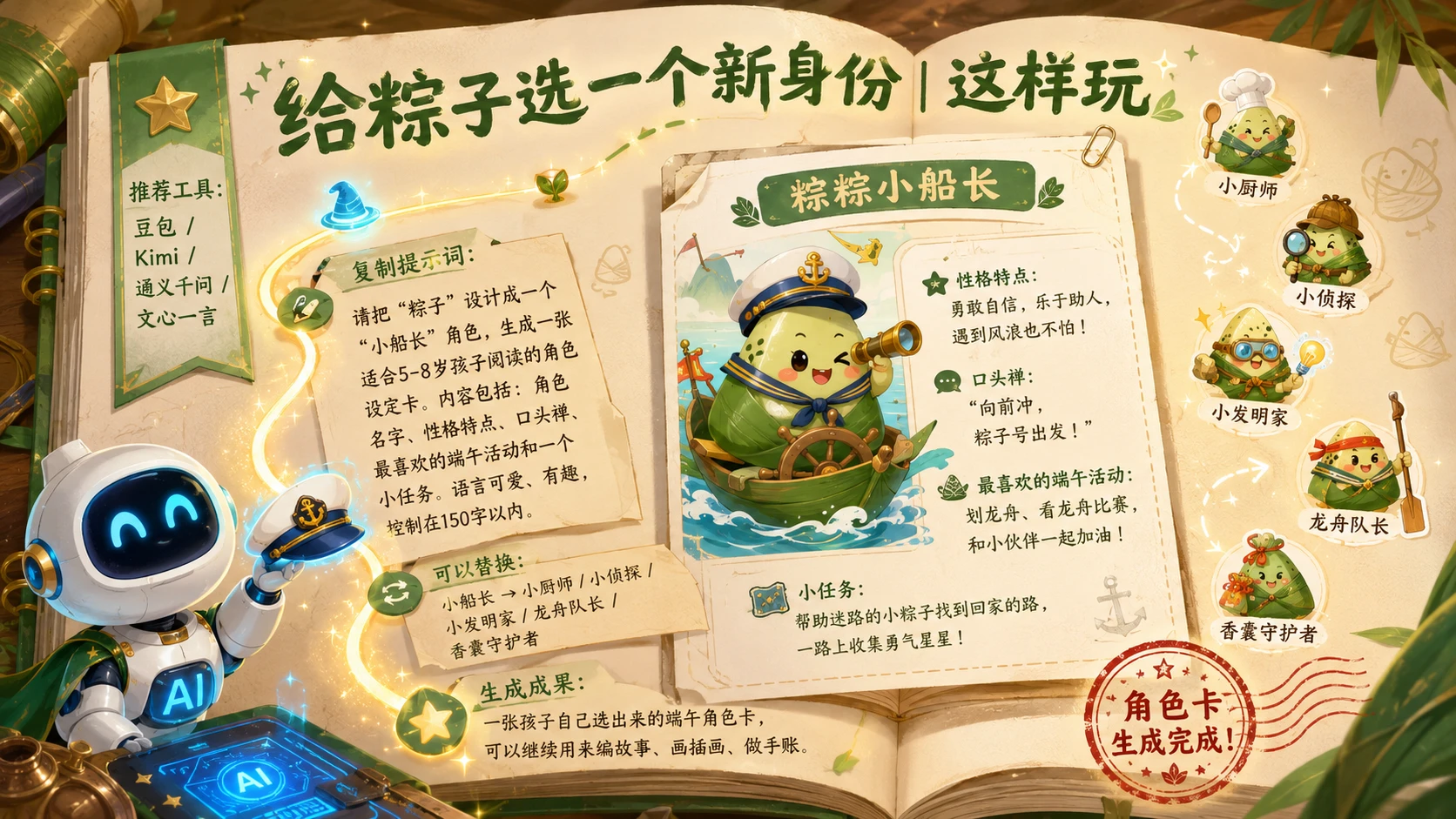 端午AI小工坊｜10个亲子创意玩法PPT - 预览图3